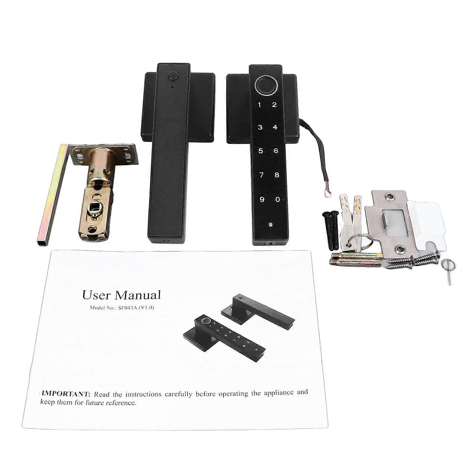 Smart Bluetooth APP Control Tuya High Accuracy Safe Reliable Door Fingerprint for 60 70 Single Tongue Lock Body