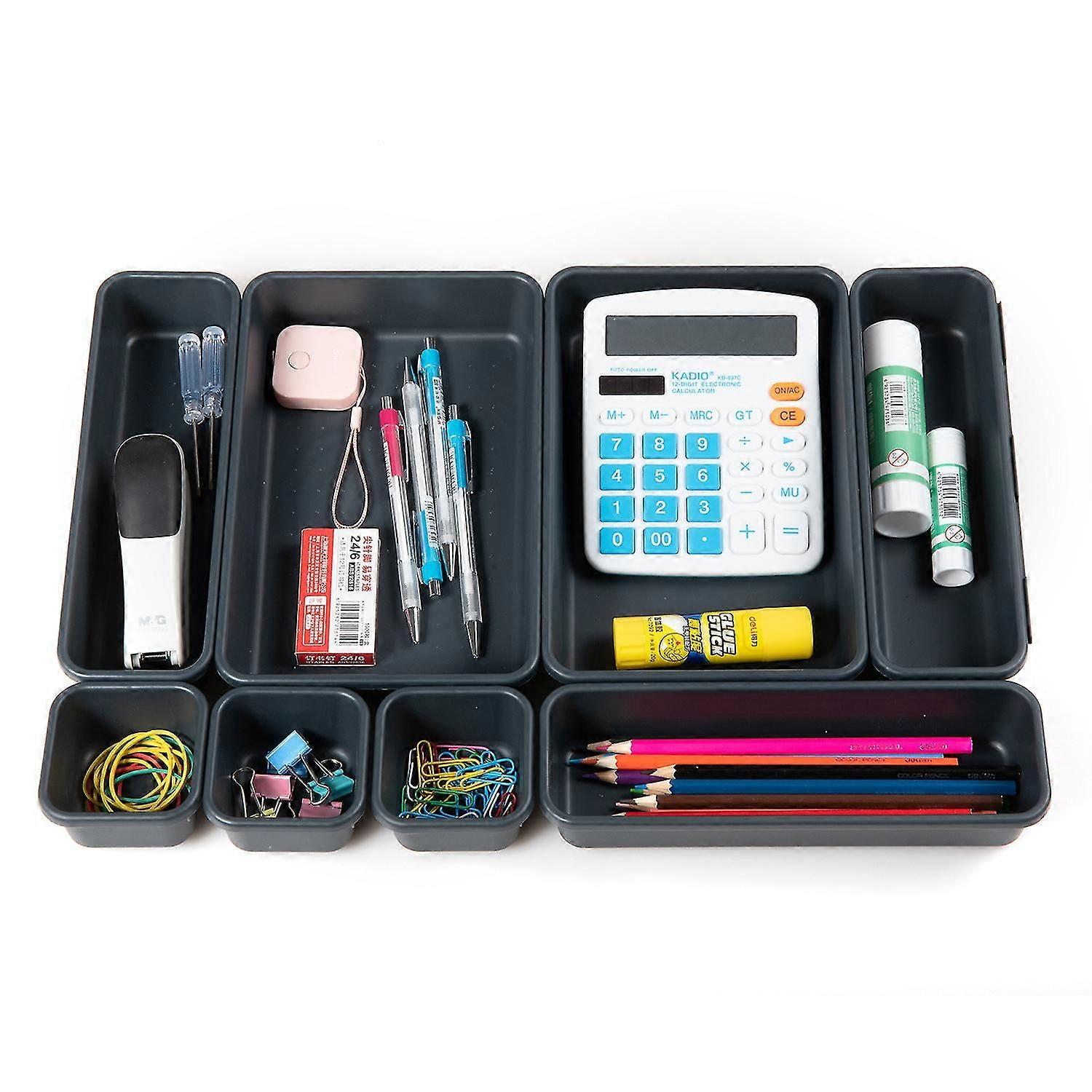 Οργανωτές συρταριών γραφείου για γραφείο, μπάνιο, κουζίνα, μακιγιάζ - Σετ των 8