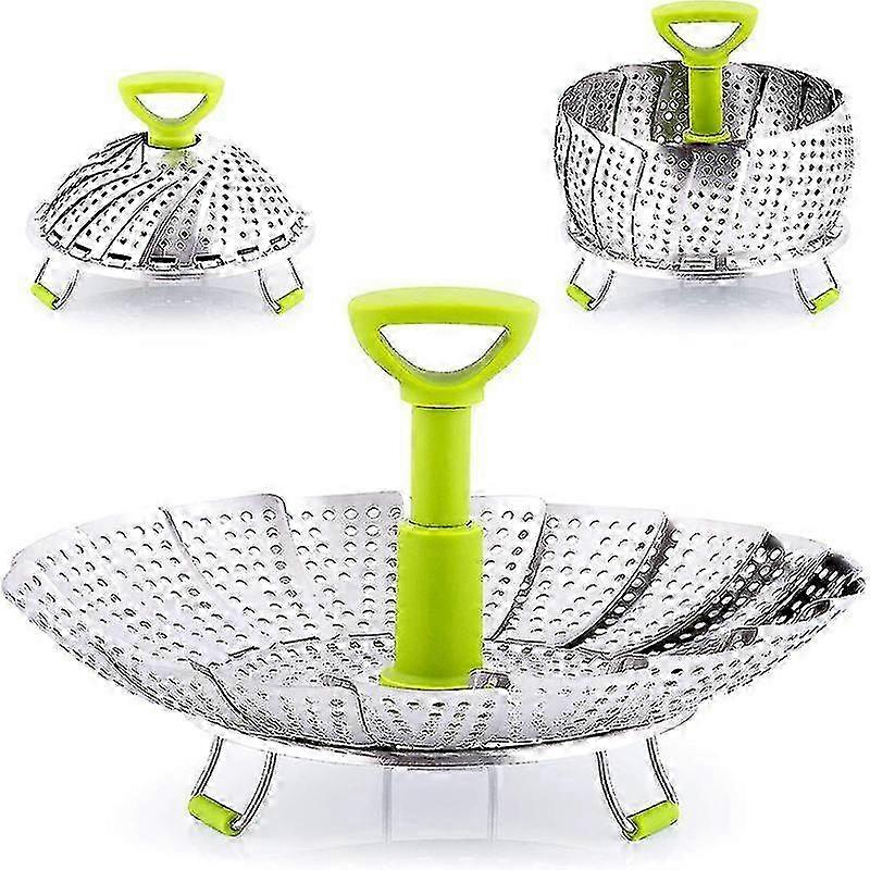 Dampfgart Klappbarer Dampfgarer Gemüse Obst Lebensmittelkorb Mesh Dampfgarer Gestell Kochen Kochgeschirr Walkbee A B