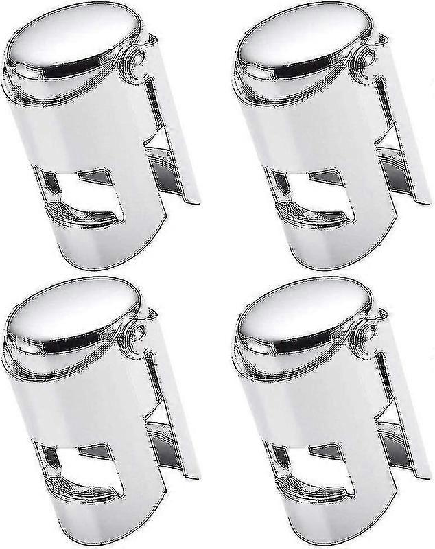 シャンパンコルク、ギフト用4パック真空シールステンレス鋼スパークリングワインボトルクロージャーシーラーA-