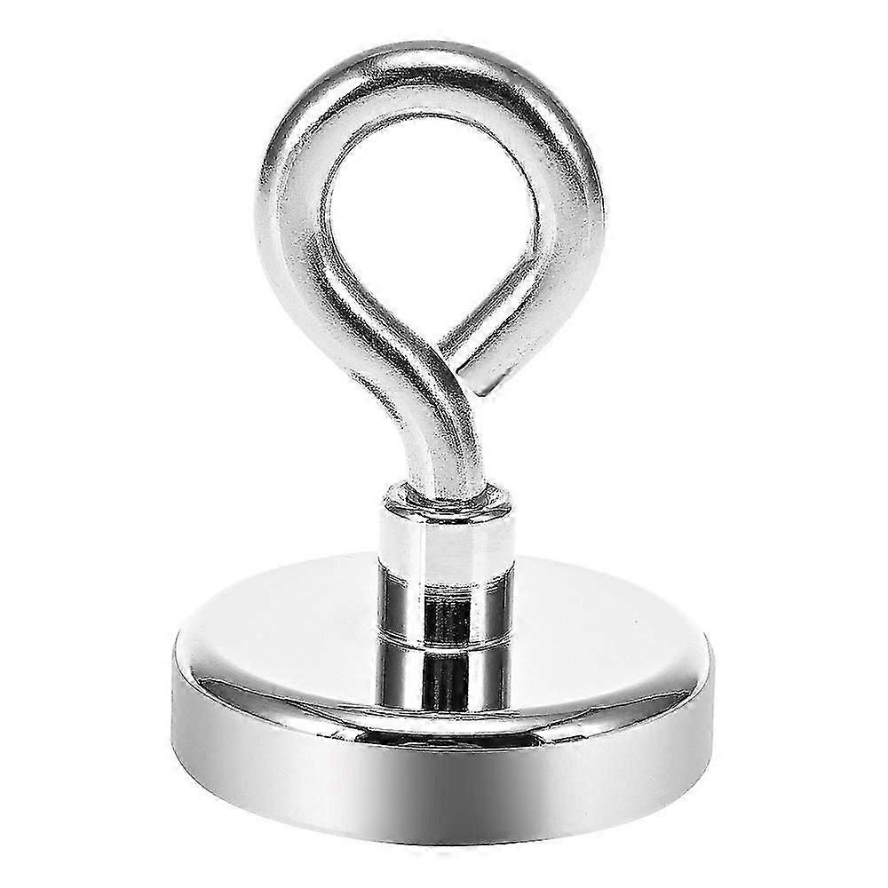 超強力80KGネオジムアイレットマグネット - マグネットフィッシングに最適 - アイレットネオジムマグネット付き48mm