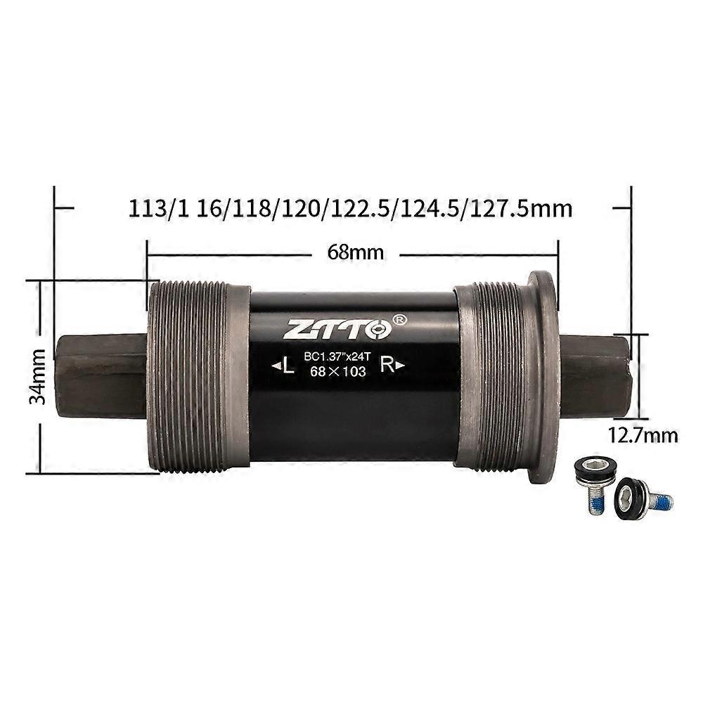 68mm Road Bike Bottom Bracket Square Hole Mountain Bicycle Bottom Bracket with Waterproof Screws