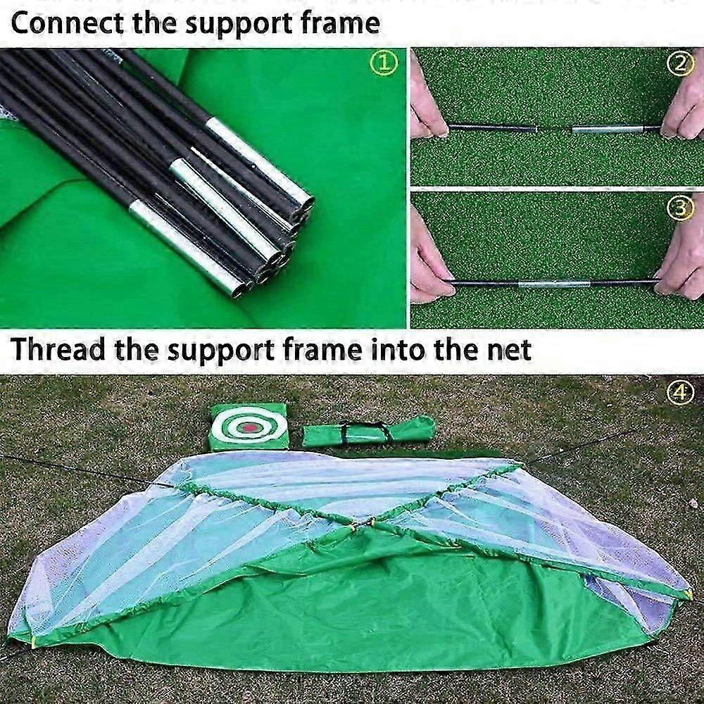 Golf Hitting Net Golf Net with Target Backyard Driving Range Swing Chipping Golf Training Aids,Gree