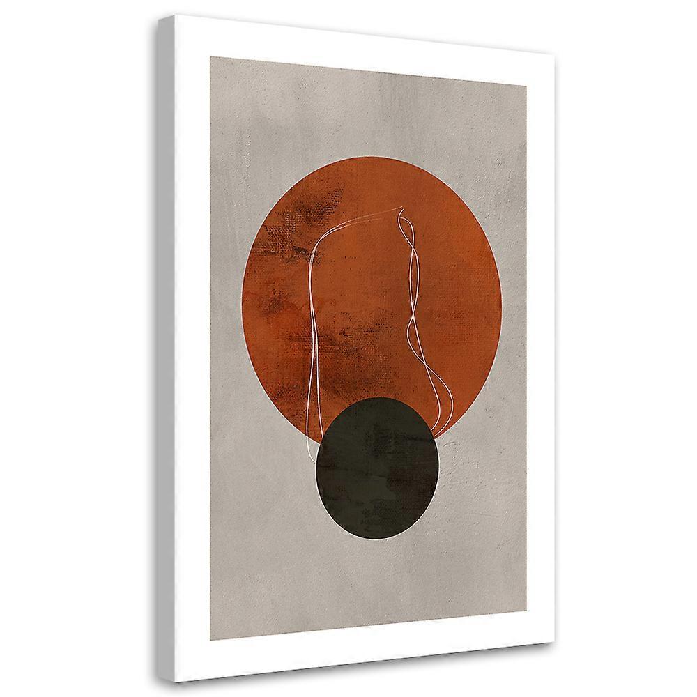 Lienzo, Círculos y líneas en estilo boho - 80x120