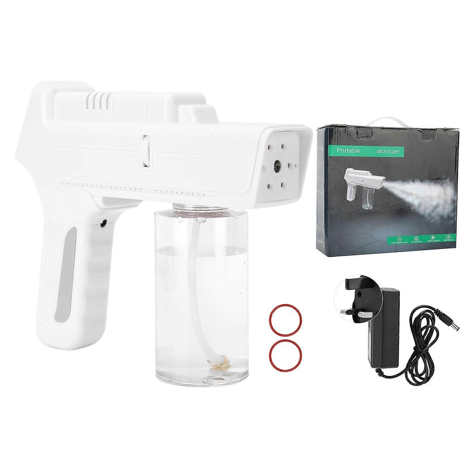 Handheld Blue Light Nano Sprayer Adjustable Wireless Nano Cleaning Spray Machine (White)