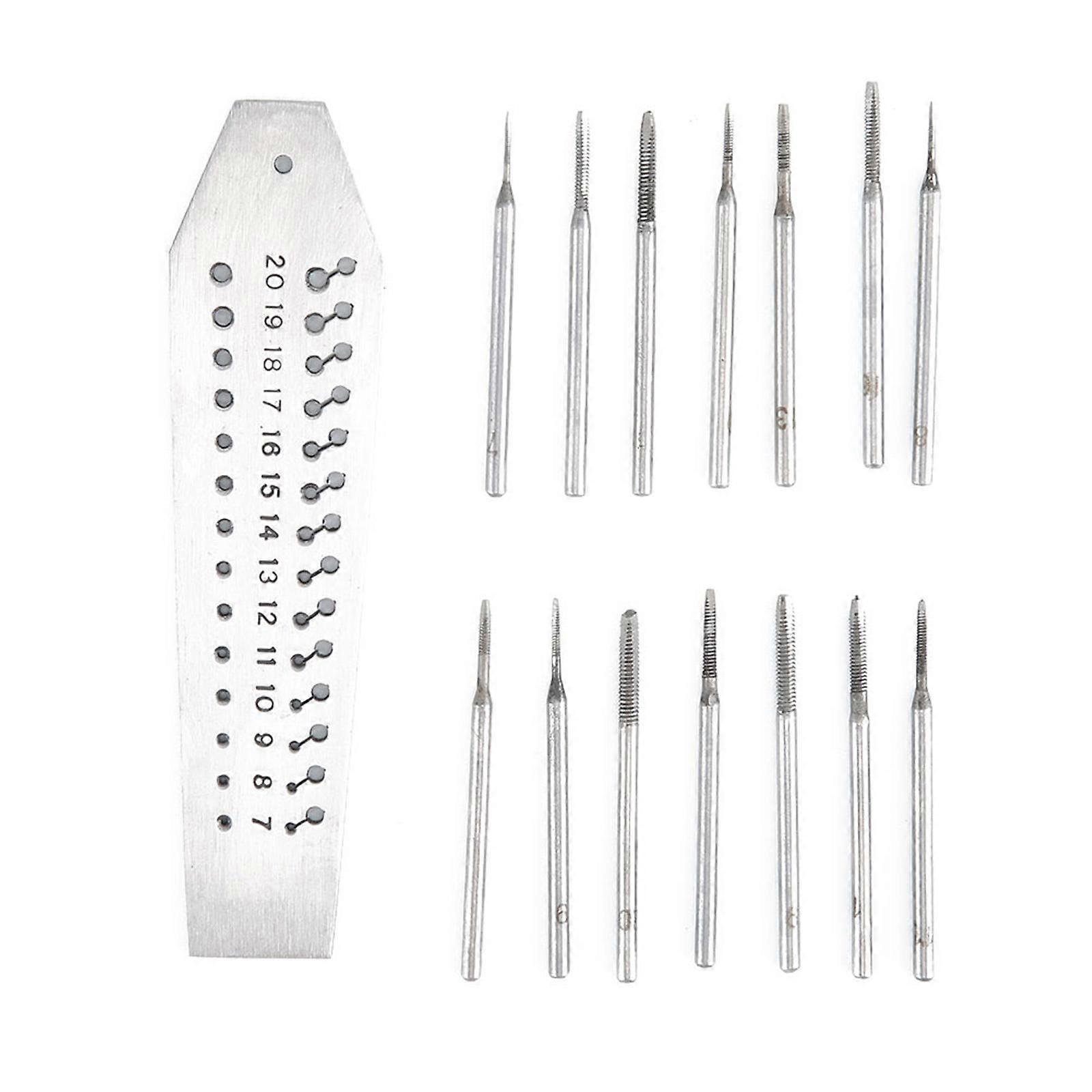 Watch Repair Punching Tool Set Watch Repair Tool Kits with MultiSize Taps and Dies for Accurate Thread Restoration