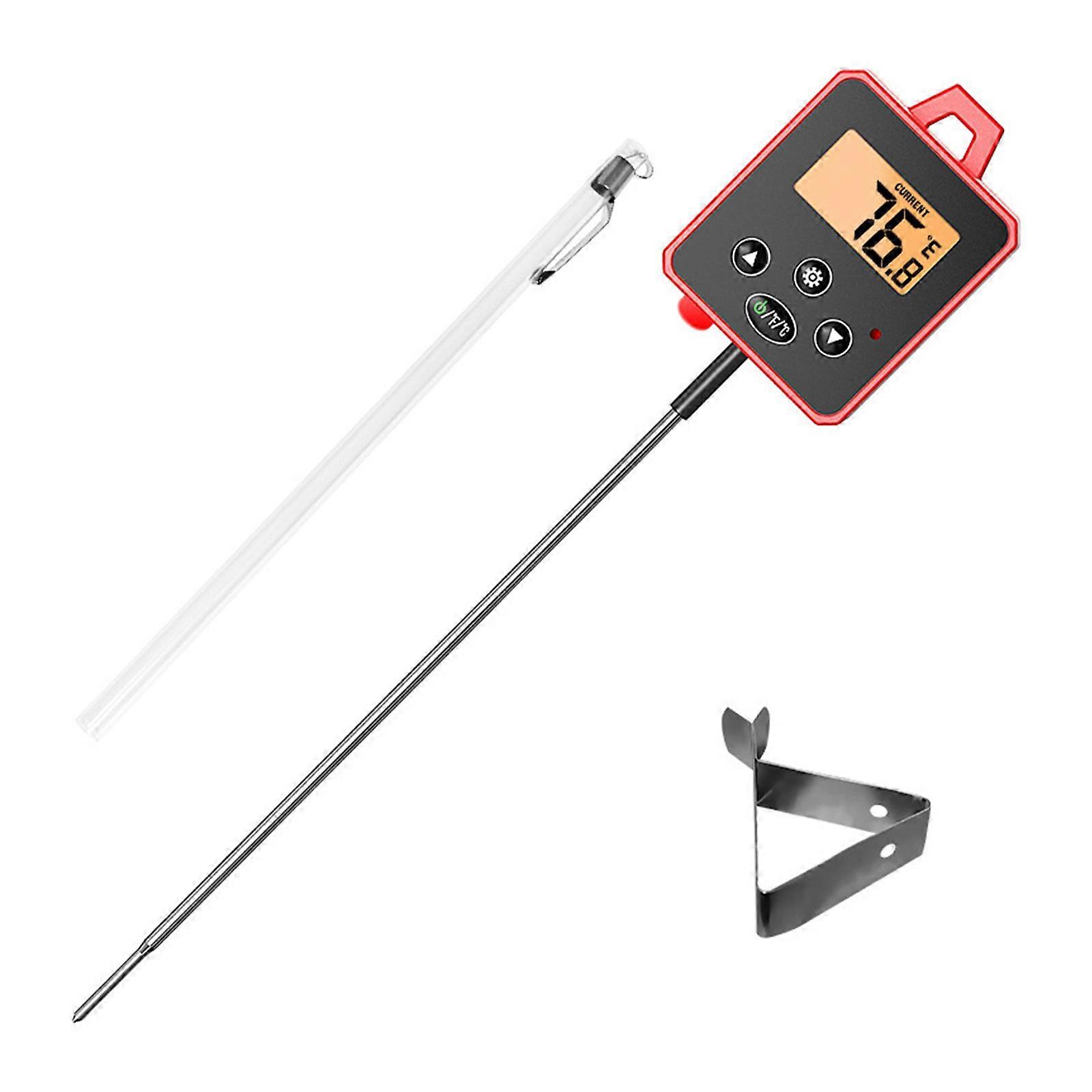 Digital Cooking Thermometers with Multifunction Buttons Easy Carry Temperatue Gauges Steel Meter for Cook  &  homes cook Multicolor