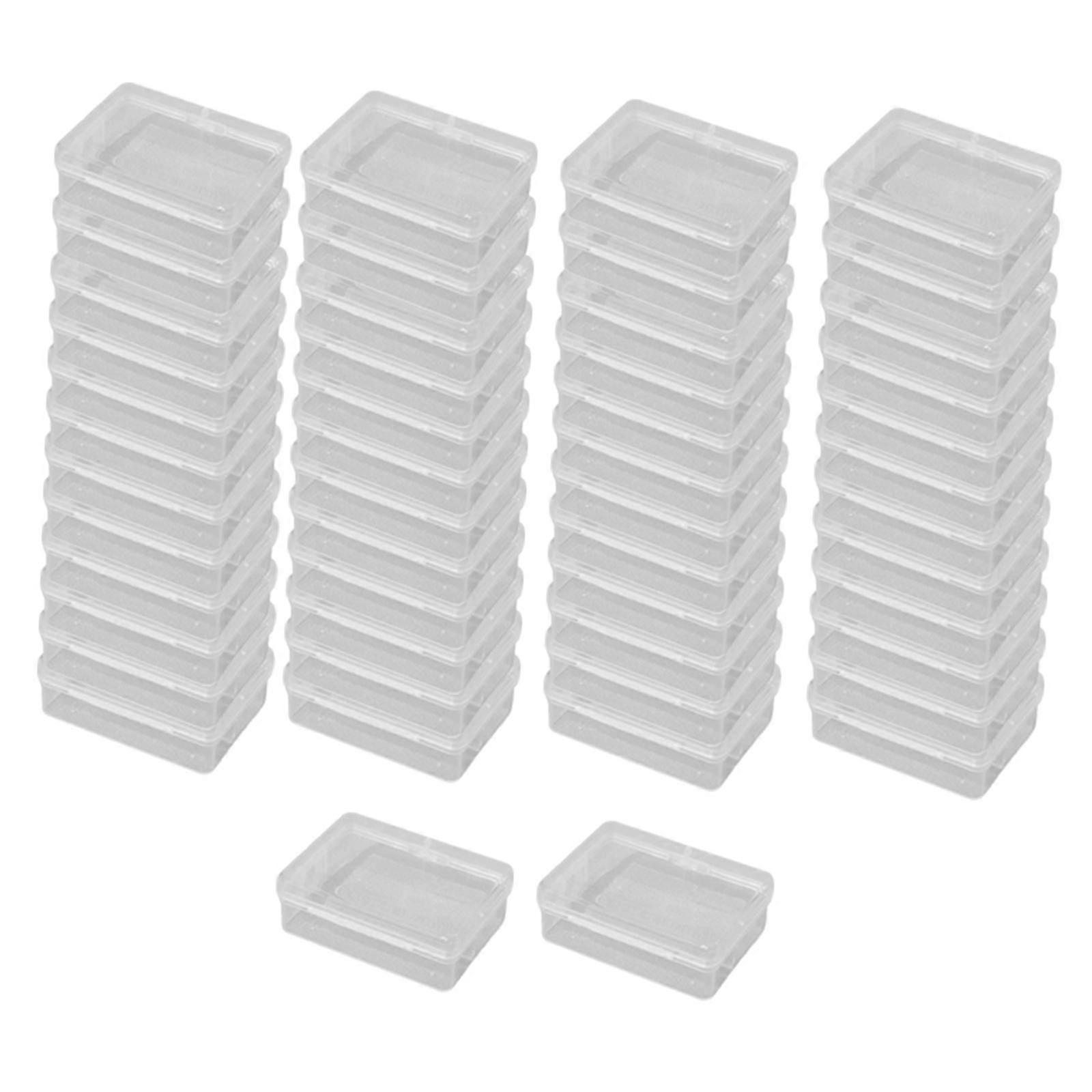 50Pcs Storage Box Containers with Lids for Small Items Rings Earrings