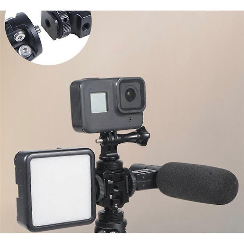 Triple Hot Shoe Mount Adapter Bracket for DSLR Camera,A