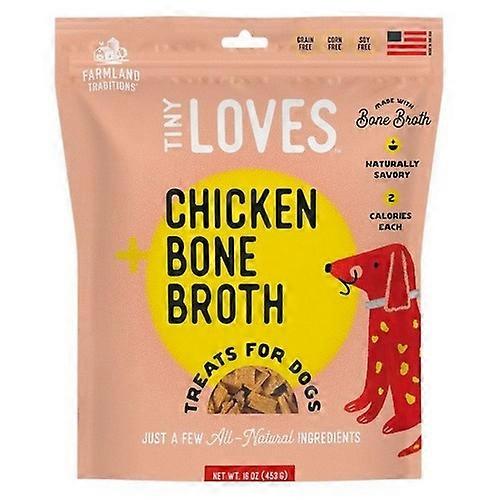 Farmland Traditions Farmland Traditions Tiny Loves Chicken w/Bone Broth 犬用おやつ、6オンス