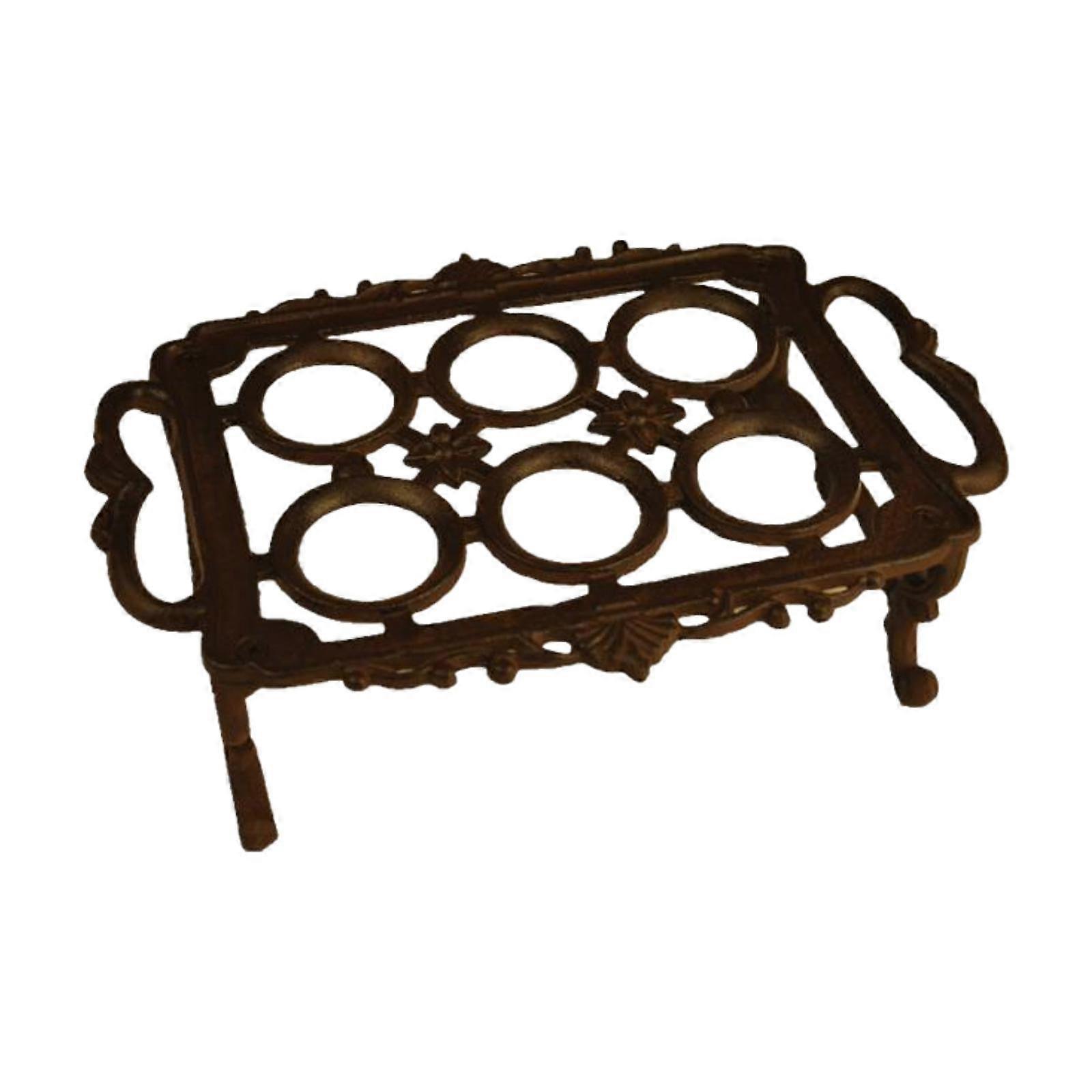 Cast Iron Egg Holder Rack Rustic Retro Design Countertop Desktop Egg Storage