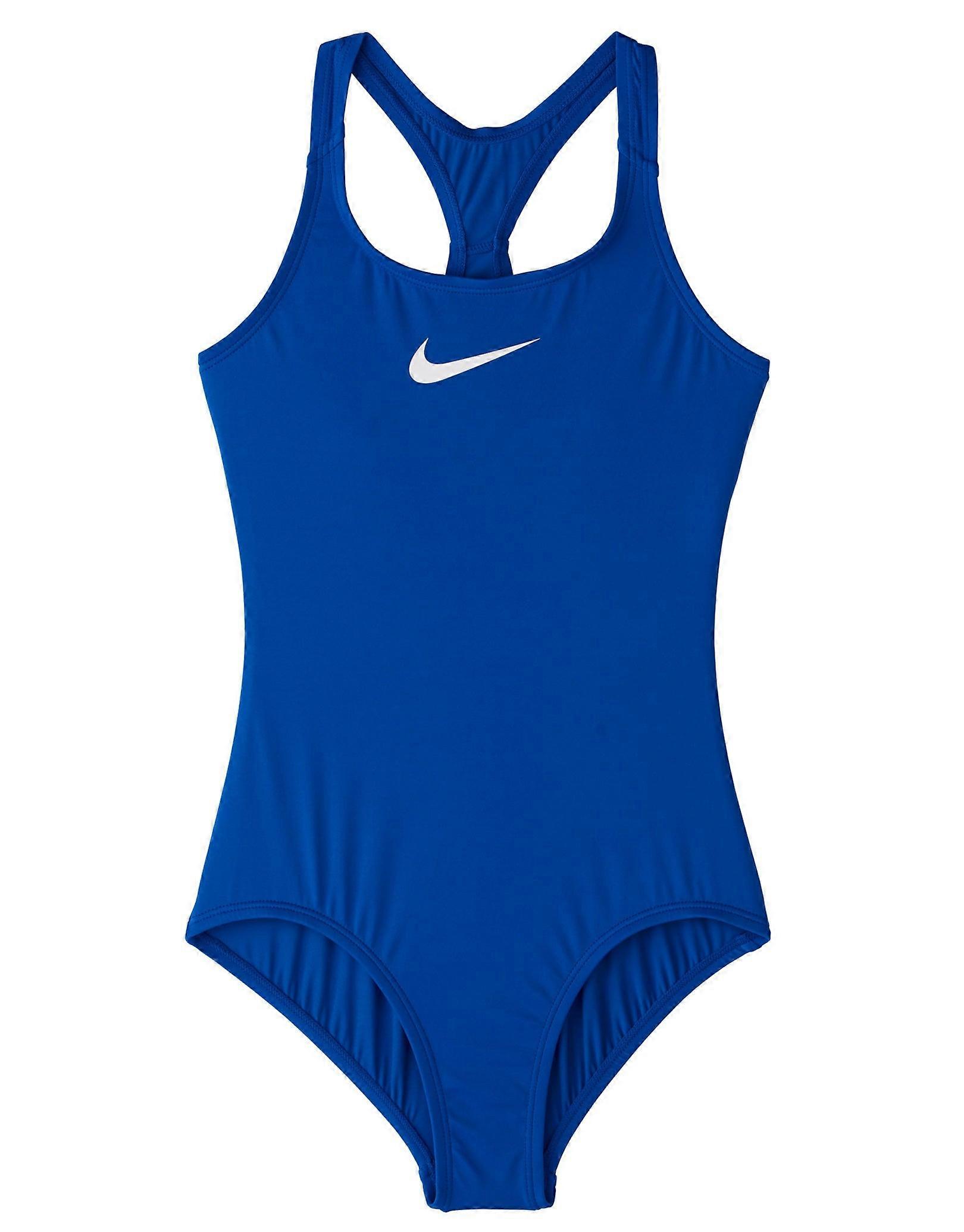 Nike Girls Essential Solid Racerback Swimsuit - Game Royal