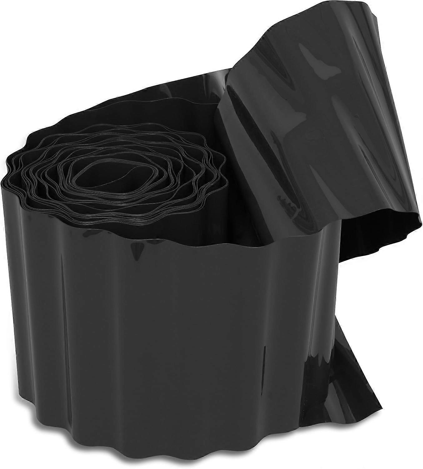Classic Lawn Edging, Flowerbed Edging, Mowing Edging, 9 m x 15 cm, Black