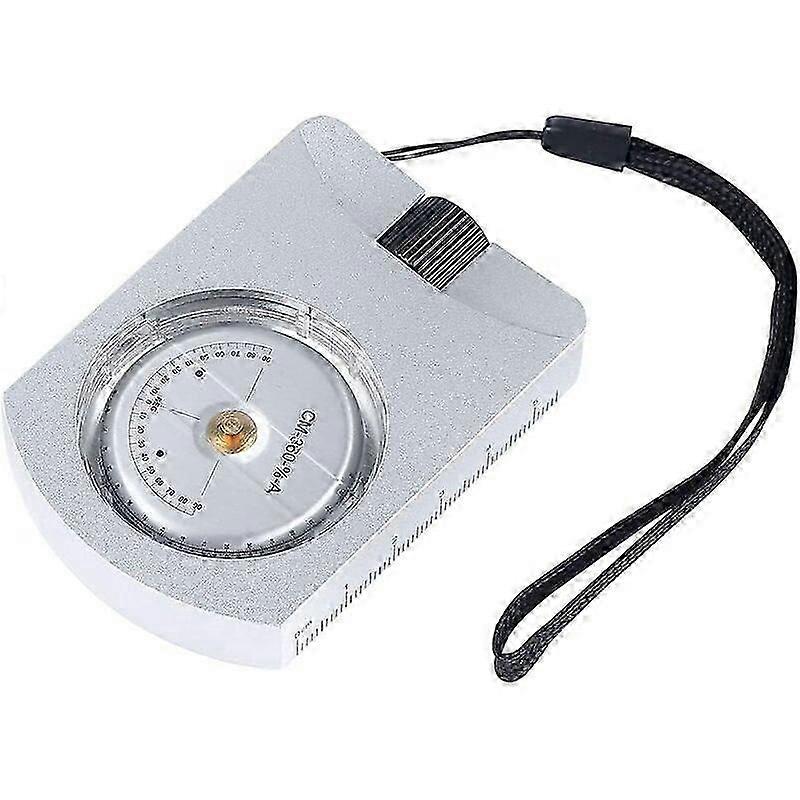 Portable Compact Professional Aluminum Altimeter Accurate Clinometer for Measuring Heights Slopes Angles Silver