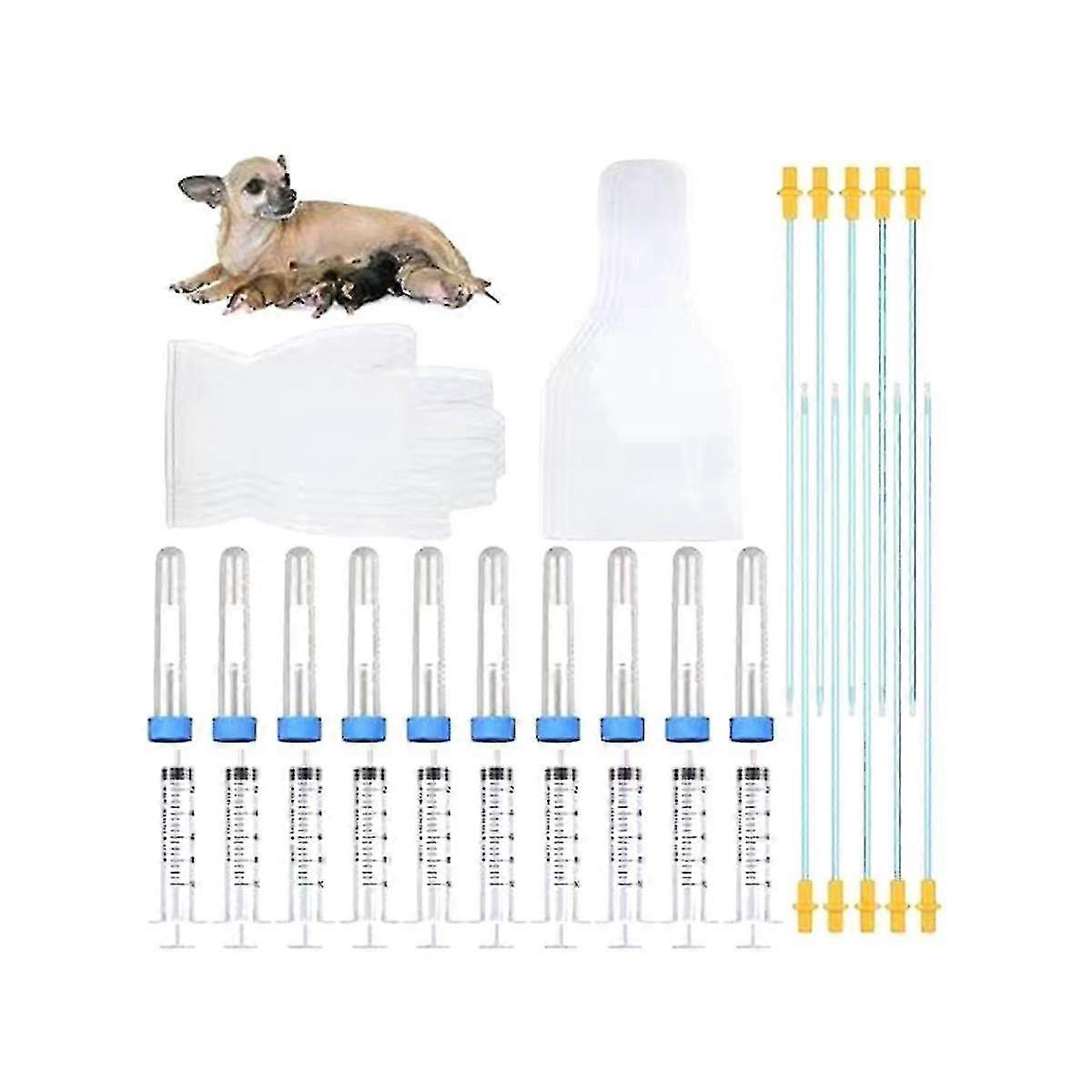 10 Set Breeding Kit Artificial Insemination Dog Breeding Kit Insemination Breeder Kit for Small and Medium Breeds-haoyi