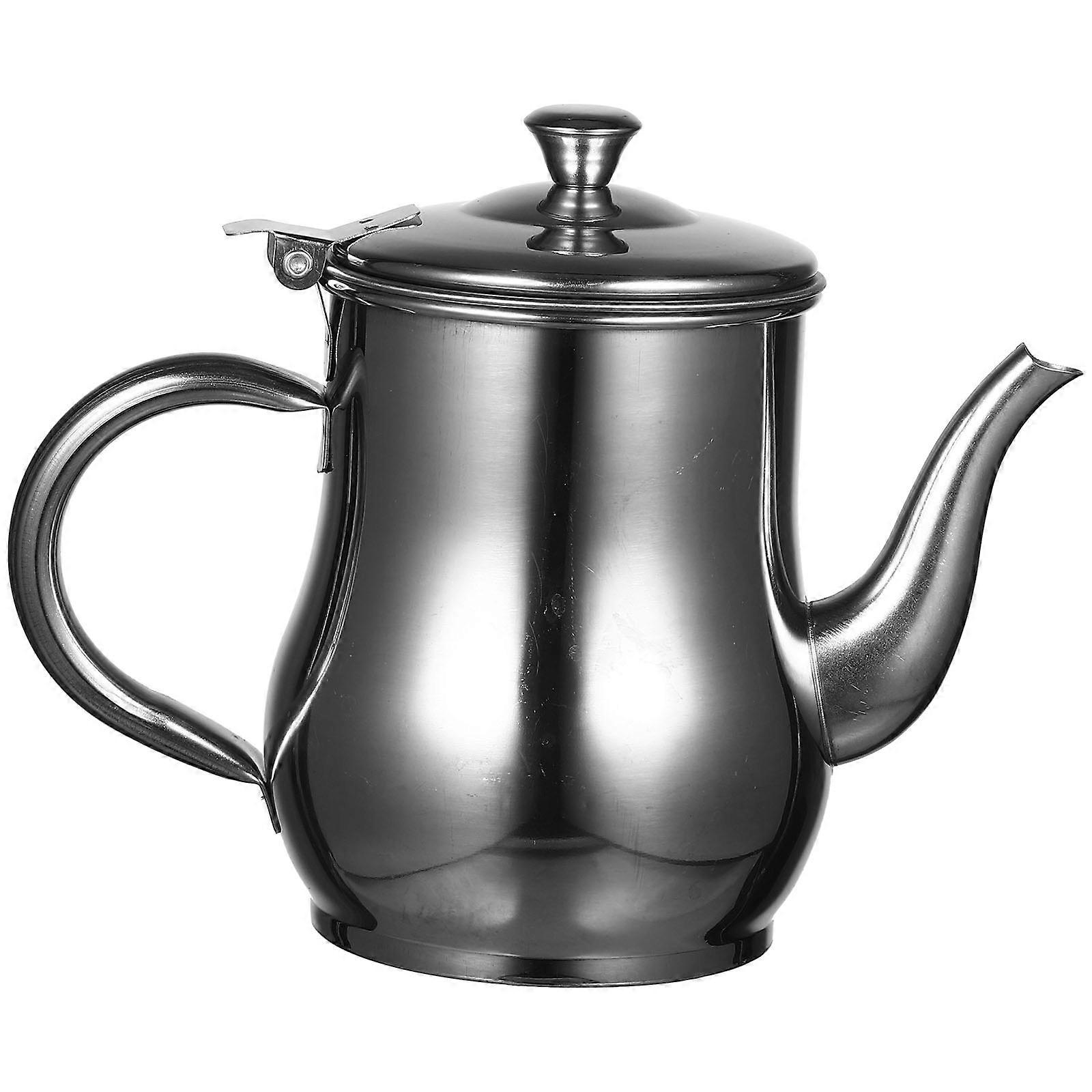 Stainless Steel Oil Storage Pot with Fine Mesh Filter, Leak Proof Container for Kitchen Use, Ergonomic Handle for Easy Grip, Suitable for Oil, Sauce,