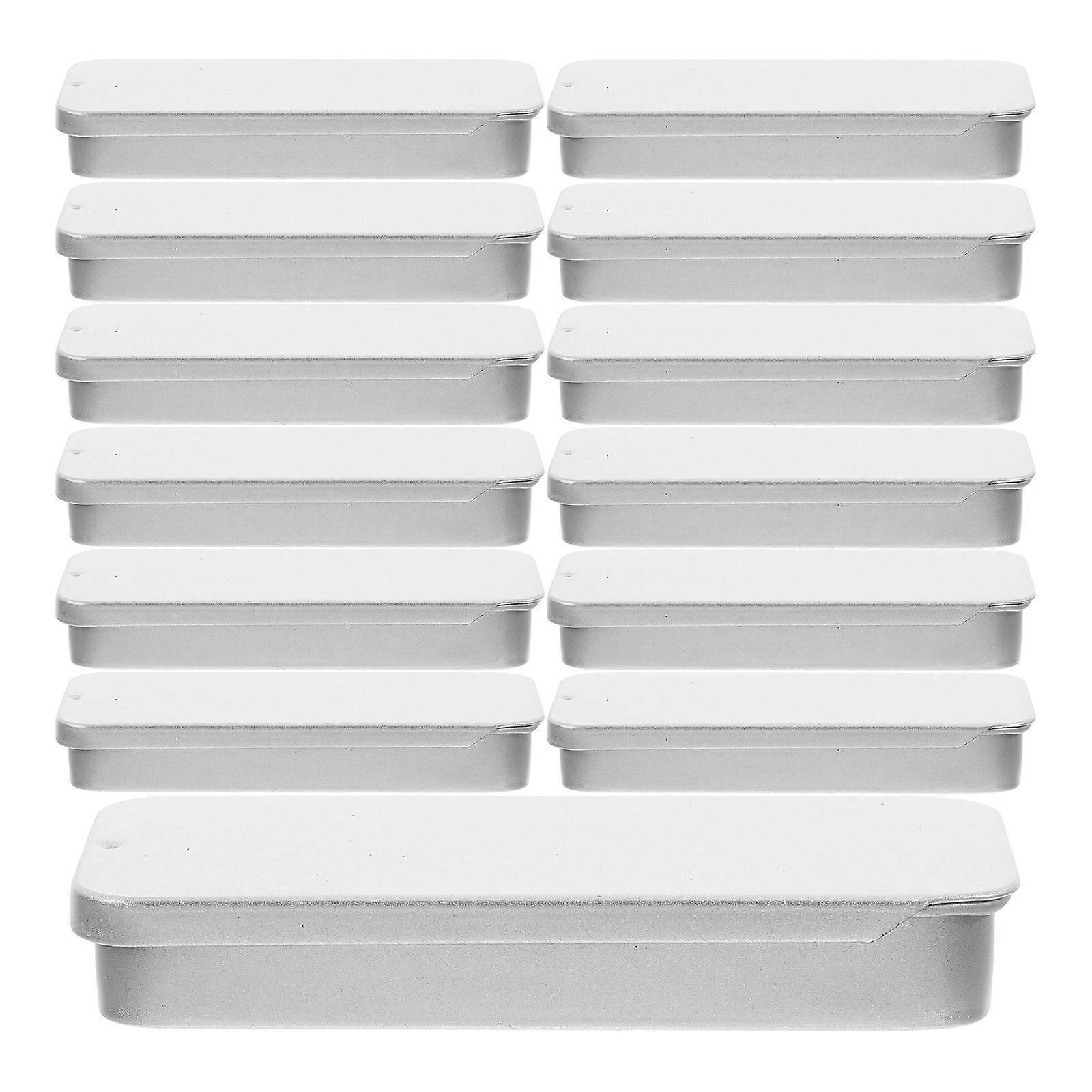 Durable Rectangular Tins, Compact Containers with Lids for and Creative Projects