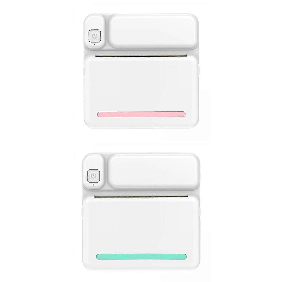 2x Mini Thermische Printer Bonnen Geschenken 1200mAh