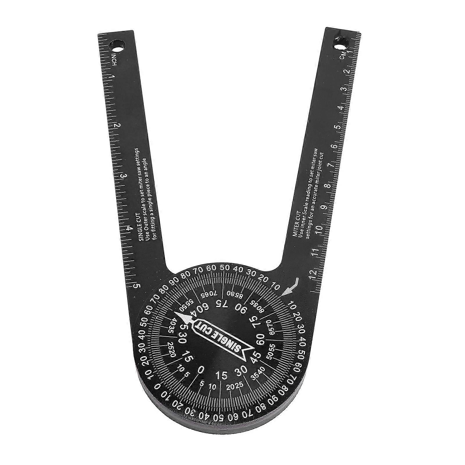 Horizontal Angle Gauge 360 Degree Cutting Locator Aluminum Alloy Angle Finder Measuring Tool for Woodworking 