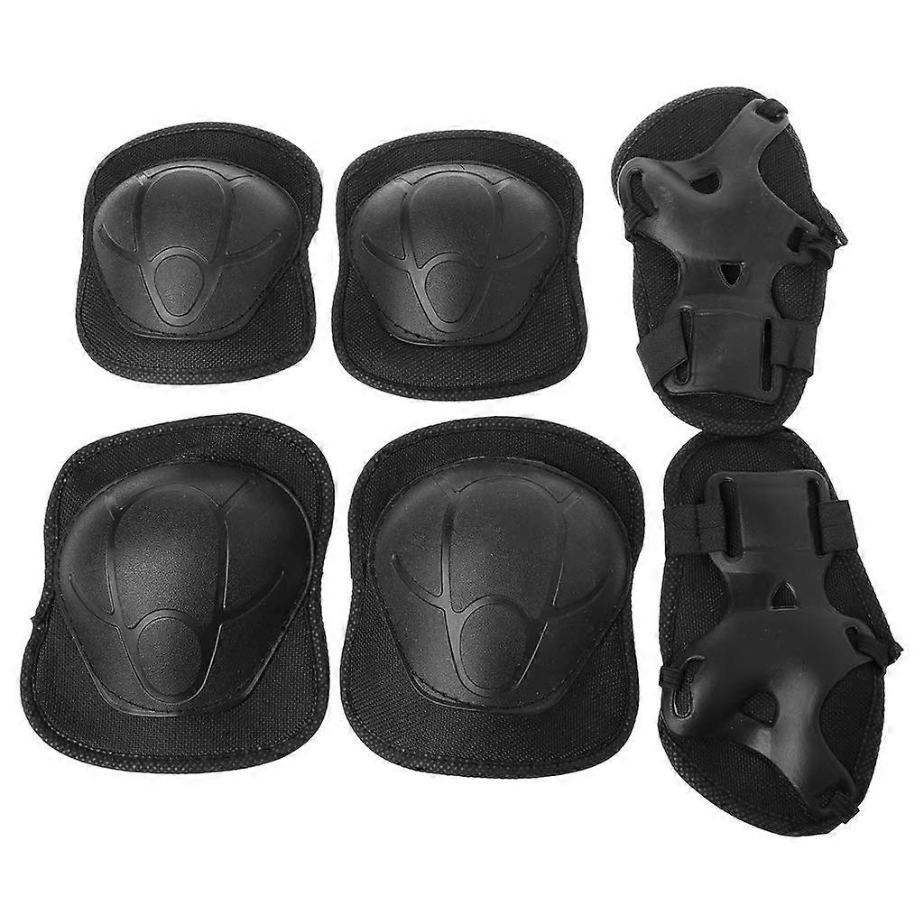 Kids Knee Pads for Biking and Skating, Elbow Protection Gear, Black, Adjustable Size, Durable Material