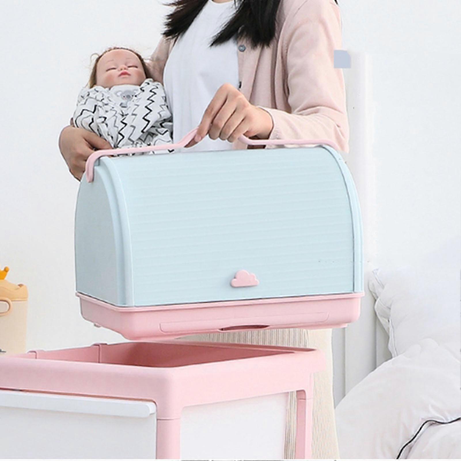 Bottle Drying Box Dust Cover Durable PP Portable Handle Multi Function Nursing Bottle Storage Drainer for Family Travel 