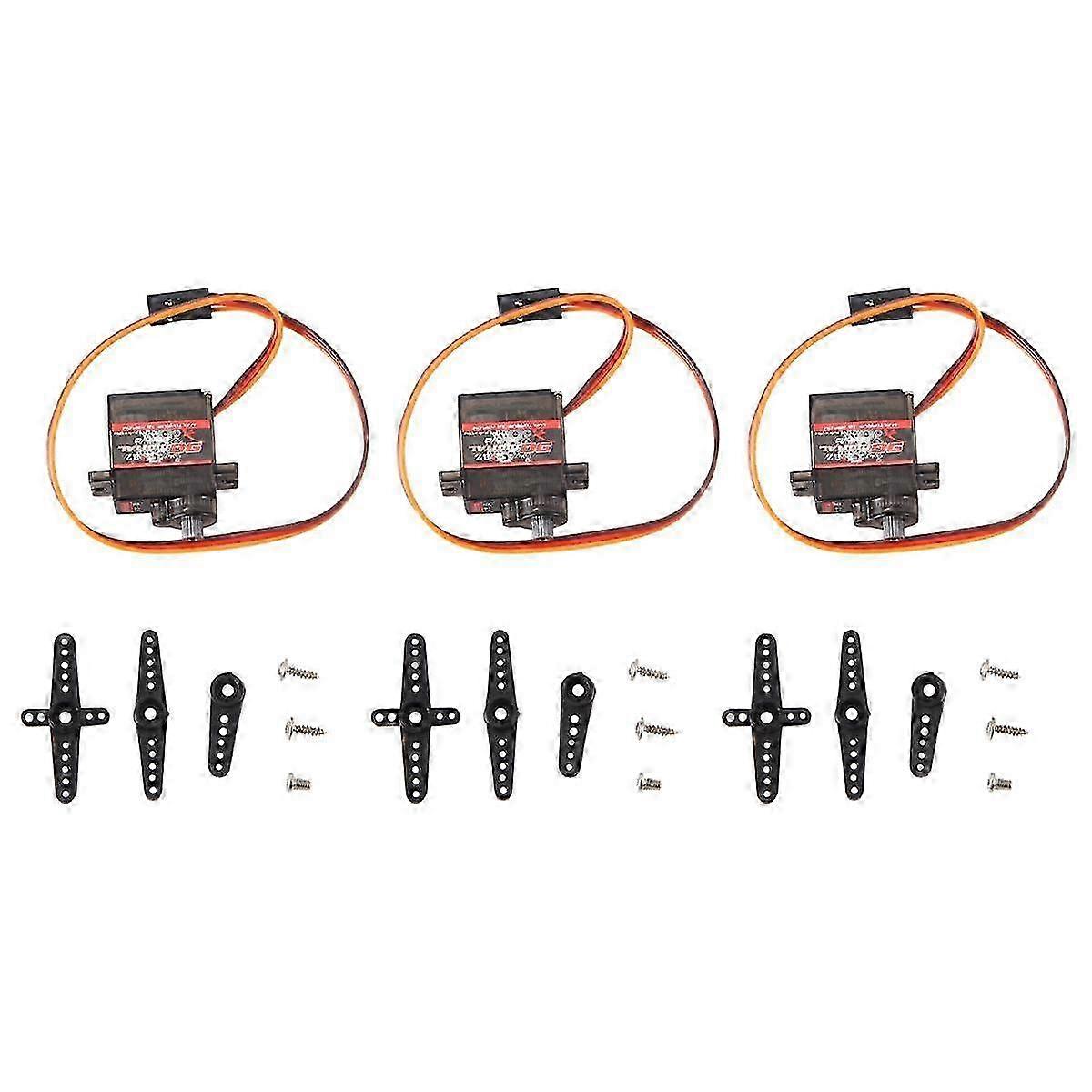 3 Teile / Los 9G Digitaler Servomotor Hochgeschwindigkeitslenkung RC Servo Metallgetriebe Servo für 1/16 1/18 1/24 RC Auto Boot HubschrauberWie gezeigt SZRH A-W
