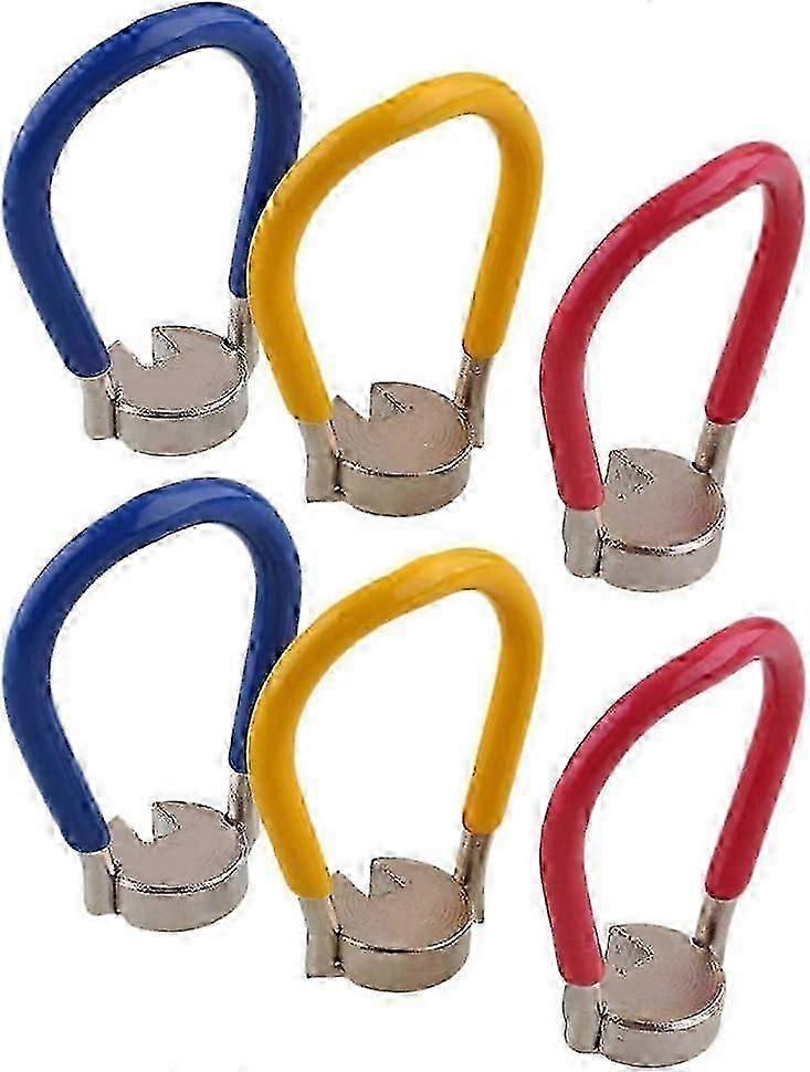 6PCS Bicycle Spoke Wrench Set Wrench Cycling Pocket Tools (Red Blue Yellow Color)