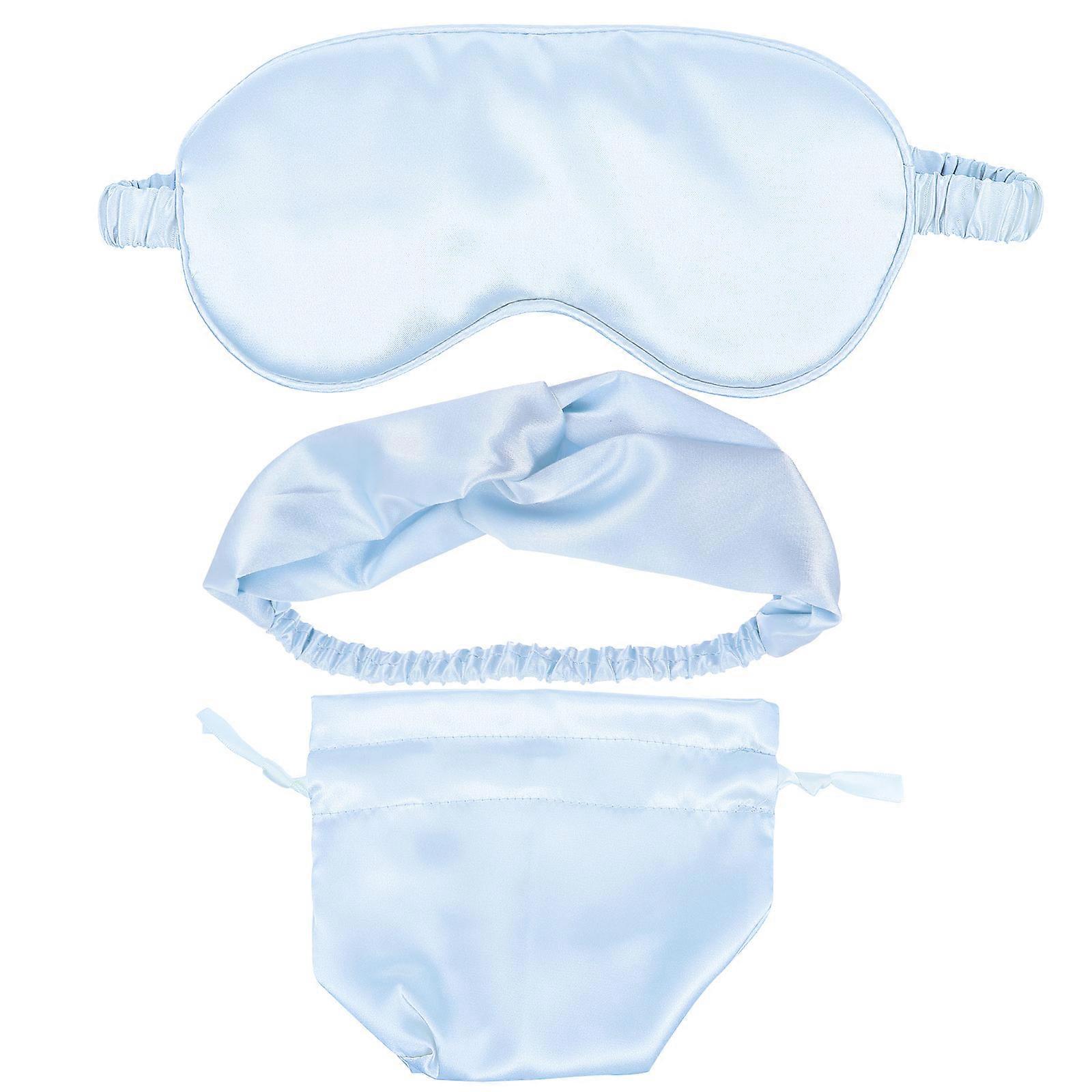 Sleeping Masks Breathable Eye Mask Kit Blue 21x10cm Facial Skin Calming Eye Relaxation 3Pcs
