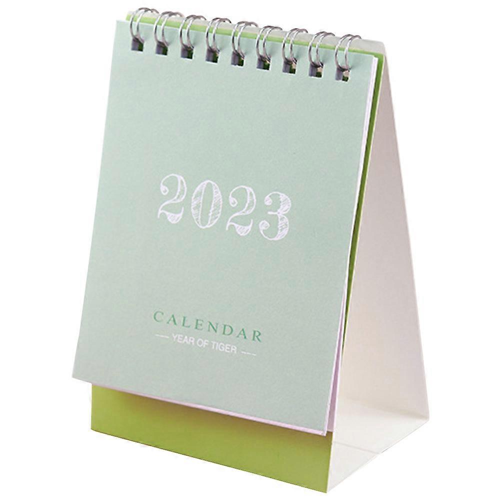 Decorative Small Calendar Green Creative Small Calendar with Paper for Home Use