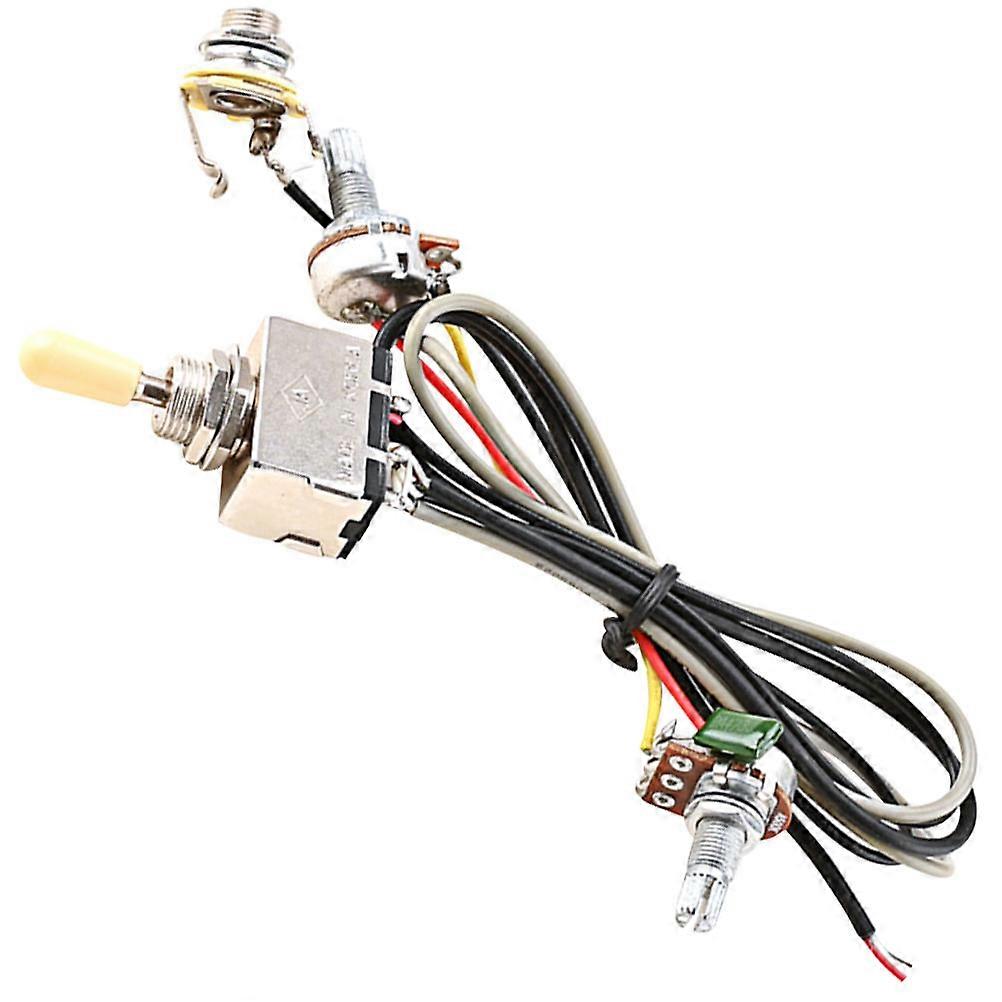 Guitar Wiring Harness Set with Durable Control Plate, Compact Design for Easy Replacement, Includes Potentiometers and Offers Attractive Appearance