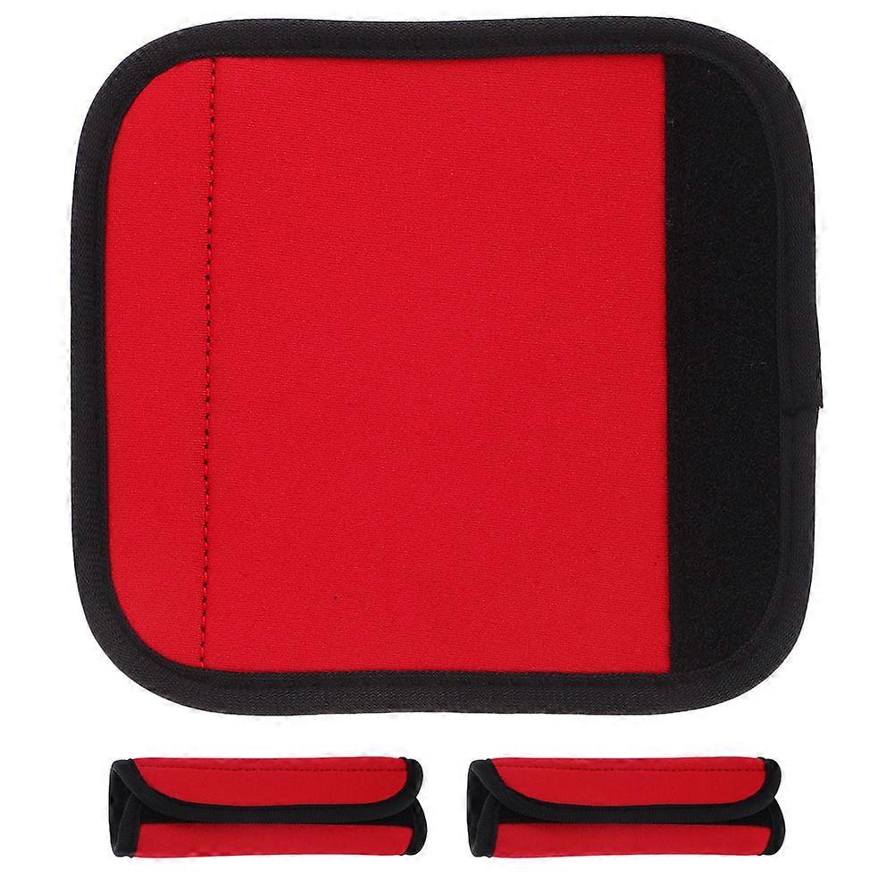 Protective Pads For Doorway Horizontal Bars Dumbbells Barbells Anti-Slip Pull-Up Handle Grip Red 14.00X13.30X1.50CM 3Pcs