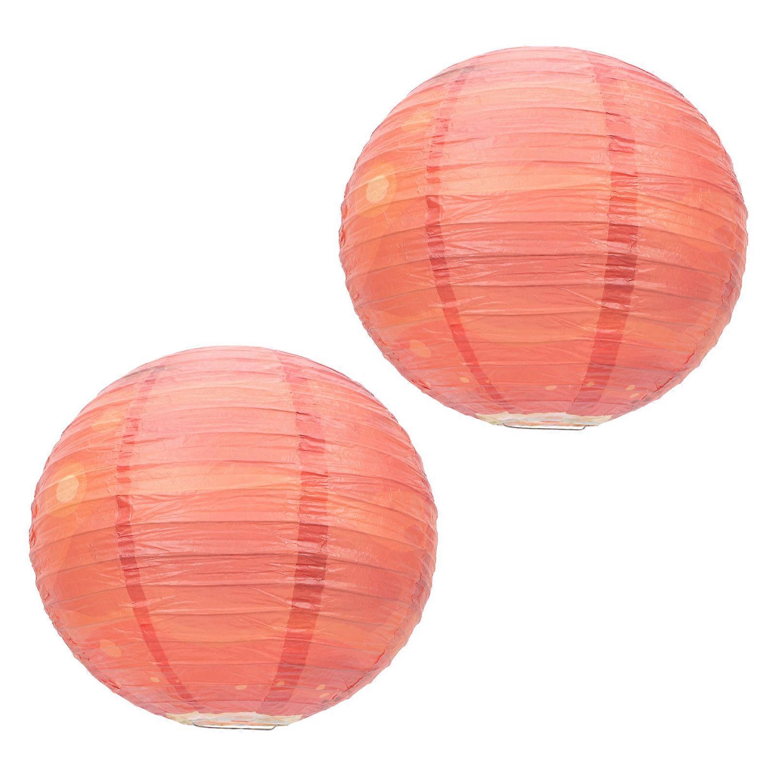 Party Lanterns Decorative Lantern Home Decoration Red 30x30cm Folding Design Reusable 2Pack
