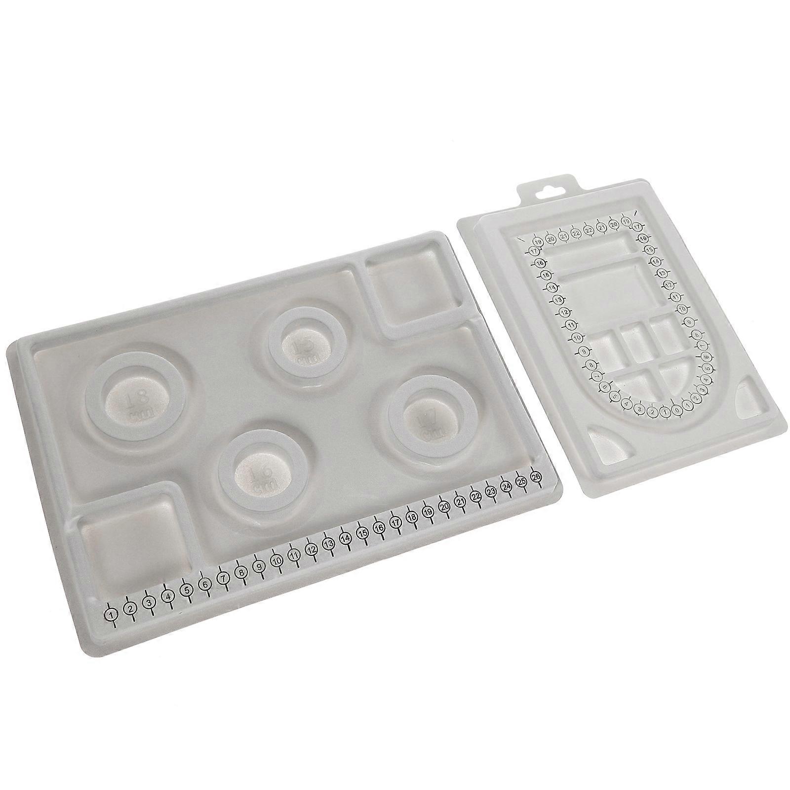 Necklace Design Plate Bead Design Board for Creating Bracelets Necklaces Jewelry Craft Lovers 2Pcs