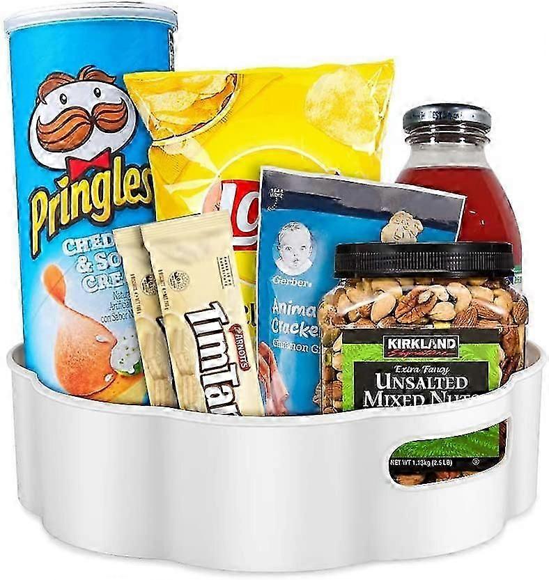 Rotating Storage Tray Turntable Organizer Container Holder For Kitchen Pantry
