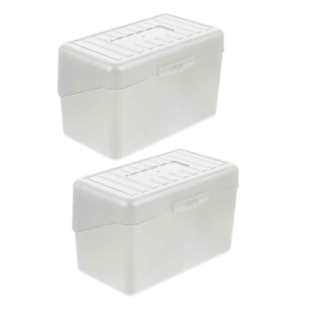 Card Container Business Card Box Office Supplies Waterproof Simple Design Rectangular 14.50X9.00X8.00CM 2Pcs