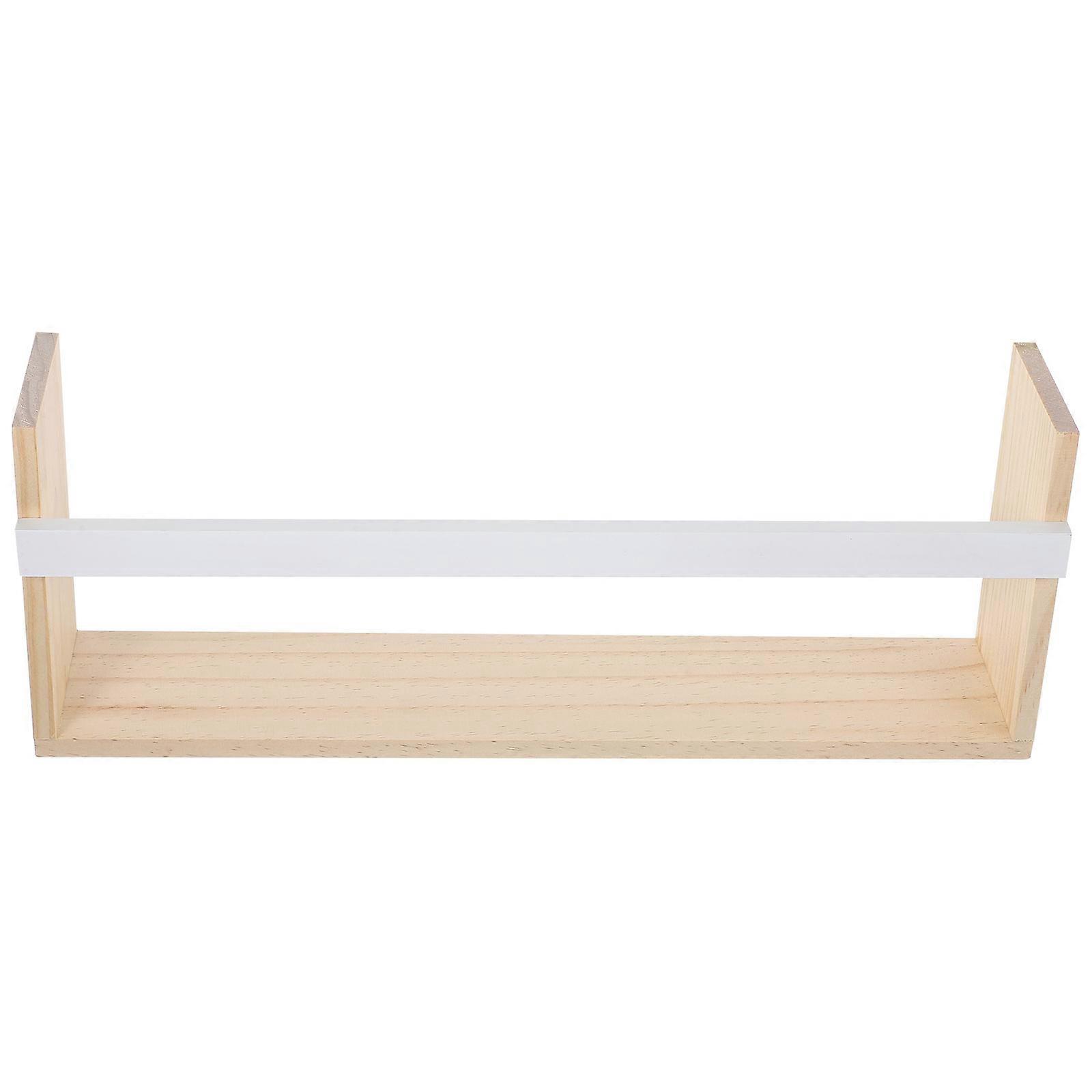 Wooden Floating Shelf White and Colorfast Wall Storage Shelf for Home