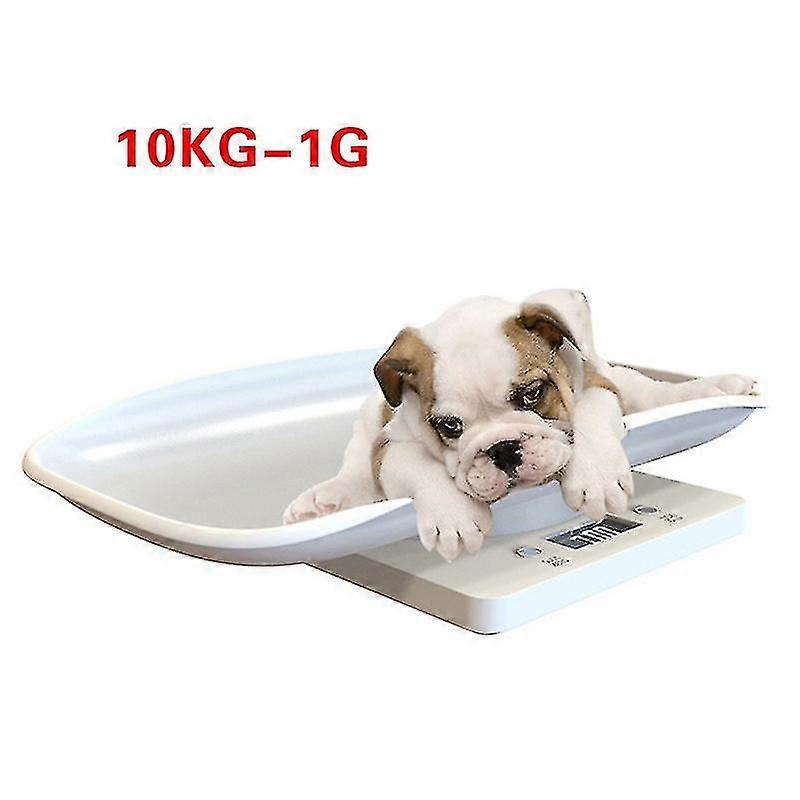 Electronic animal scale, suitable for animals, weight up to 10 kg, white scale