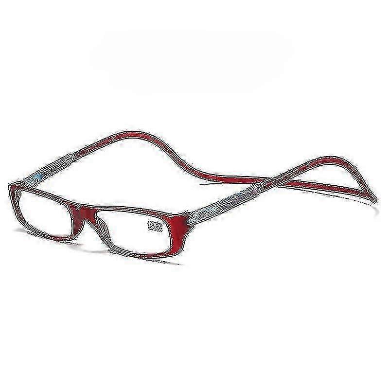 Folding Magnetic Reading Glasses Snap Click Front Neck Hanging Spectacles