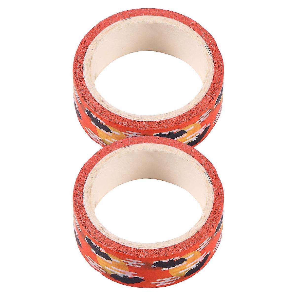 Decorative Craft Tape Halloween Themed Multi Colored 5m Long 1 3cm Wide Per Roll Diy Decoration 2 Rolls