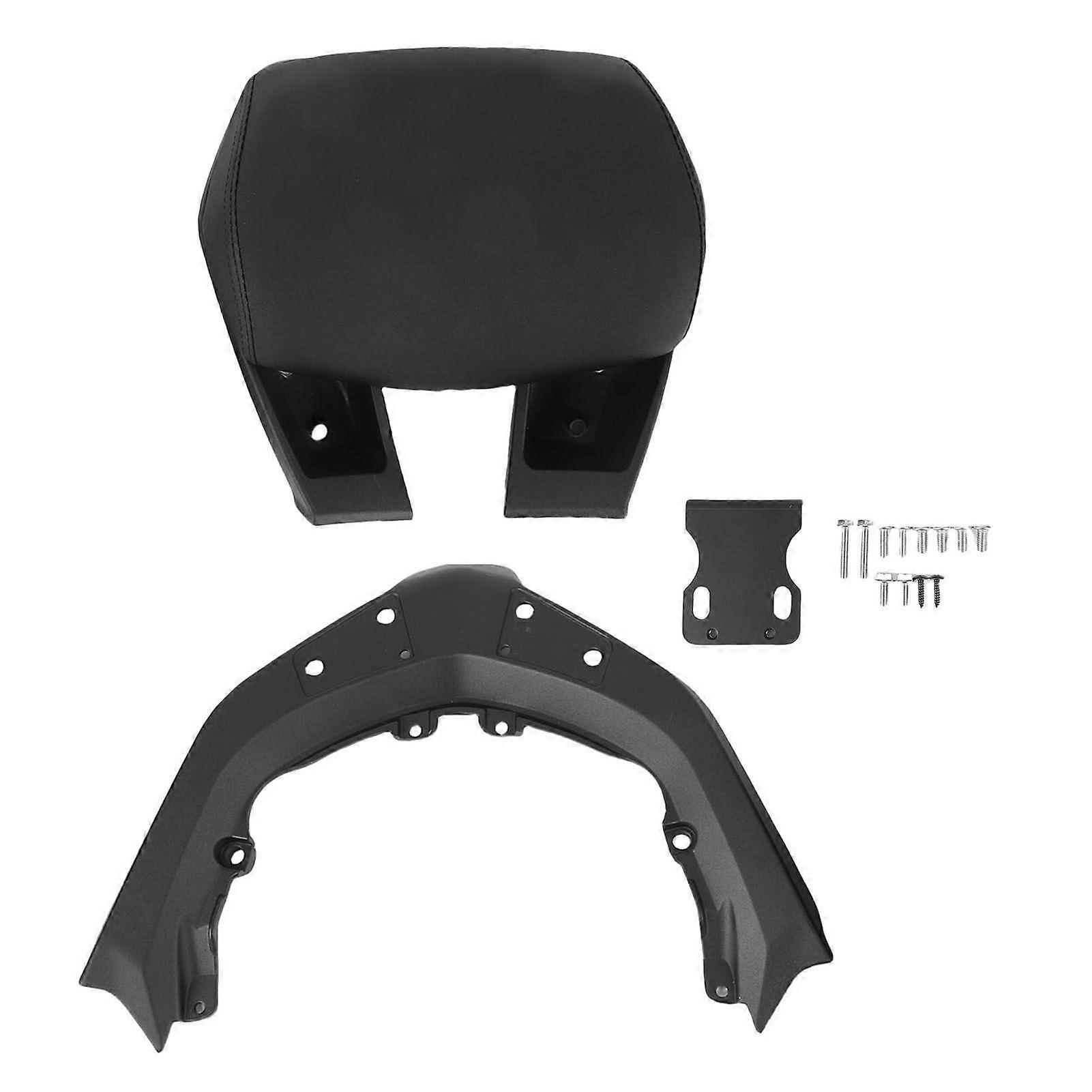 Motorcycle Passenger Backrest Cushion Soft Sponge PU Leather Rear Seat Backrest Pad with Bracket Replacement for Xmax300 2023~2024 MK83197