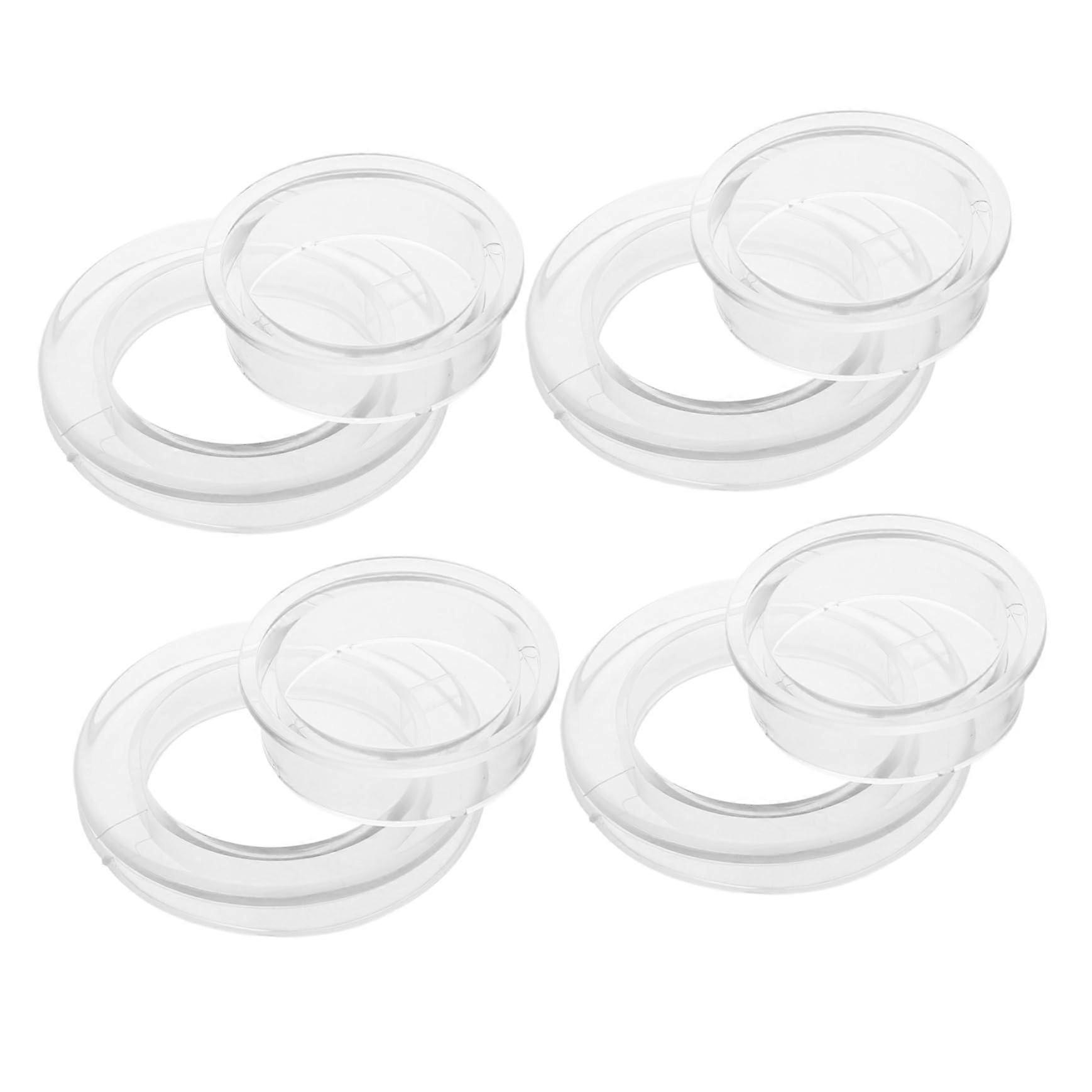 Set of 4 Patio Table Umbrella Ring Transparent Hole Ring for Outdoor Tables for Garden Patio and Cafs