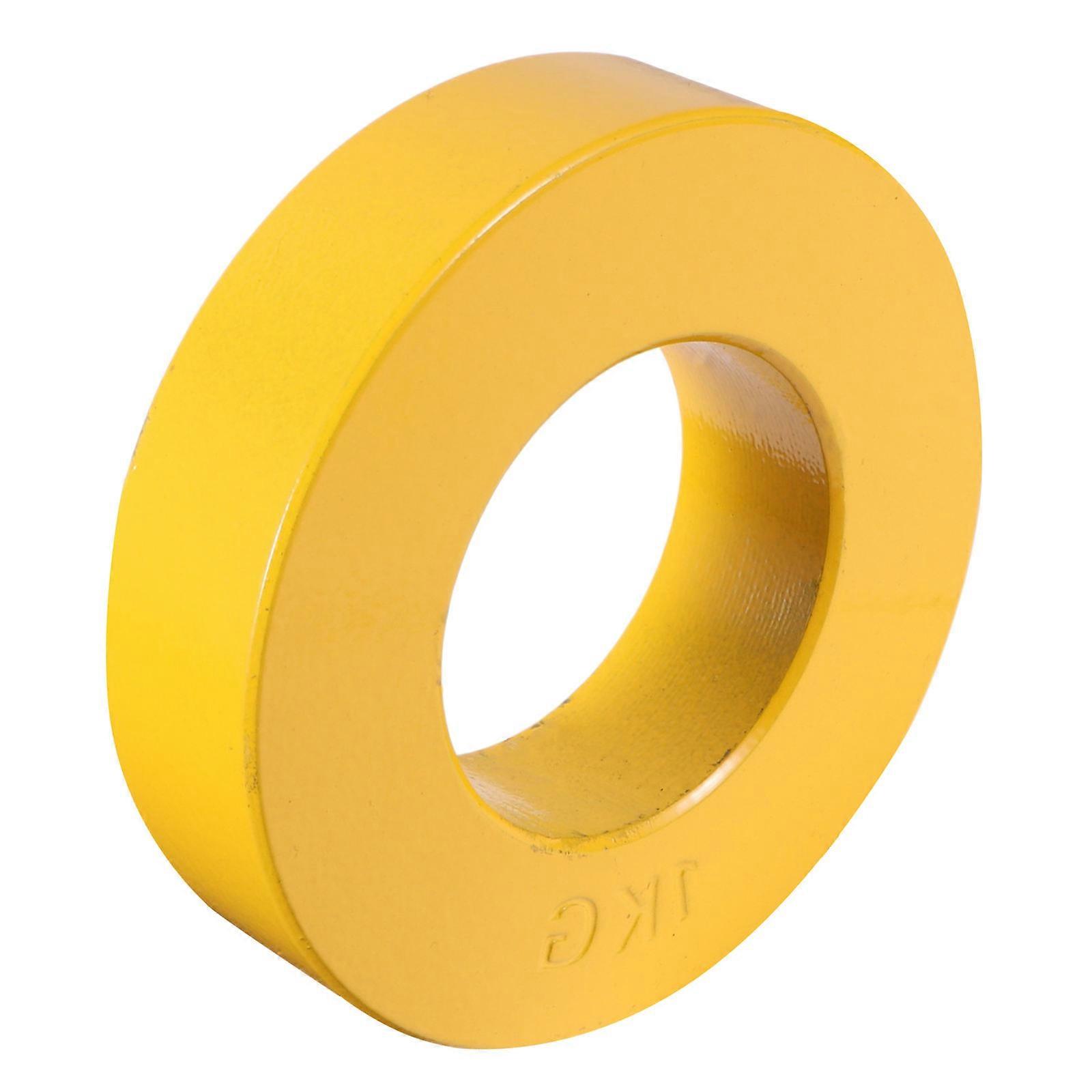 Yellow Grip Plate for Fitness with and Grips 45 lb