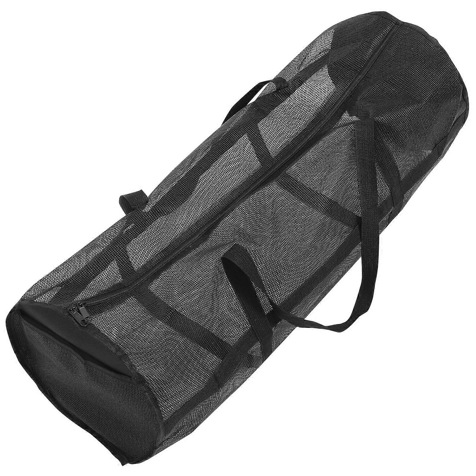 Ball Storage Net Bag Basketball Mesh Bag Sports Equipment Bag Black 68.00X25.00X25.00CM Large Capacity 1Set