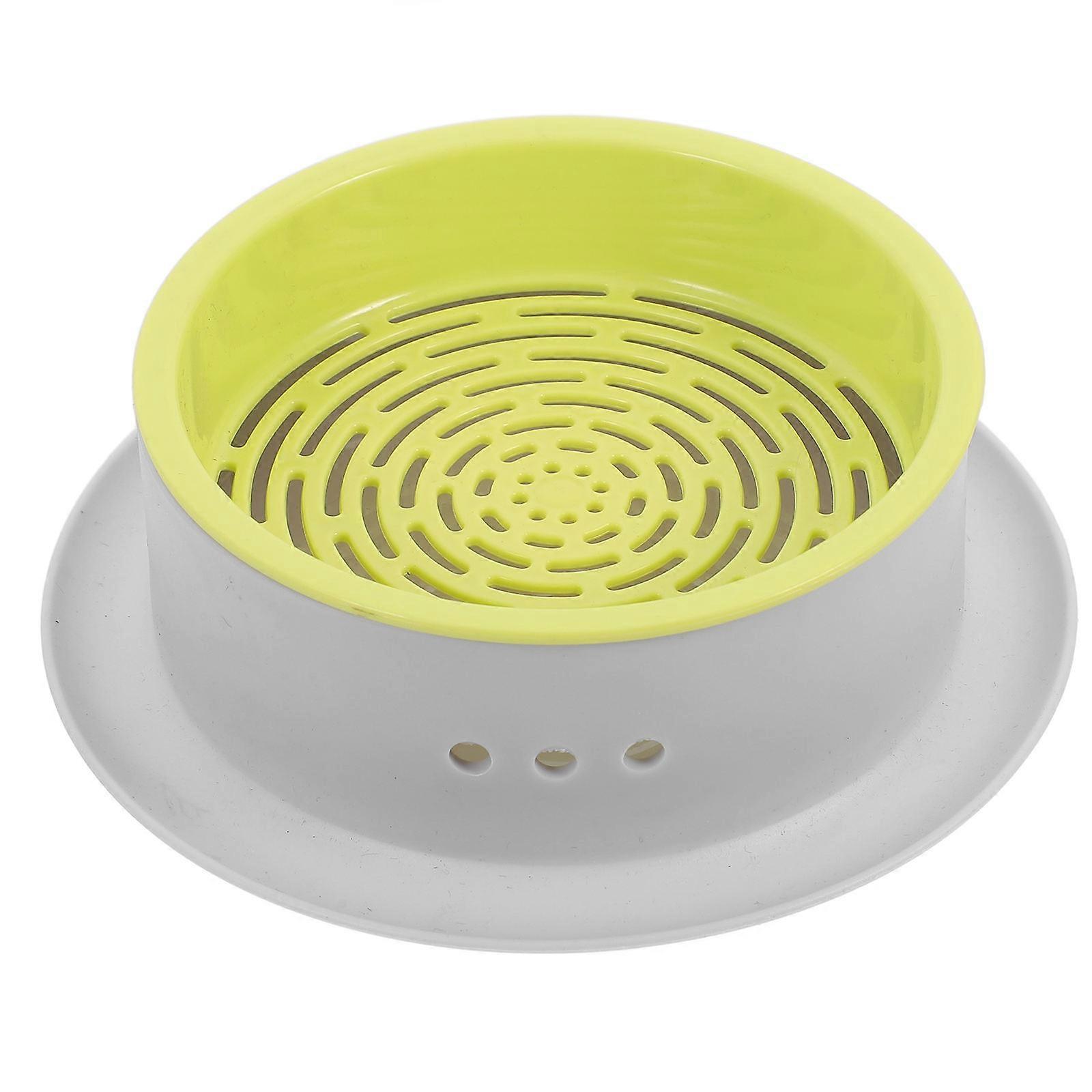Cat Grass Hydroponic Box Creative Cat Grass Planter Round Shape For Indoor Color 12.70X12.70X4.00CM Promotes Digestion 1Pack