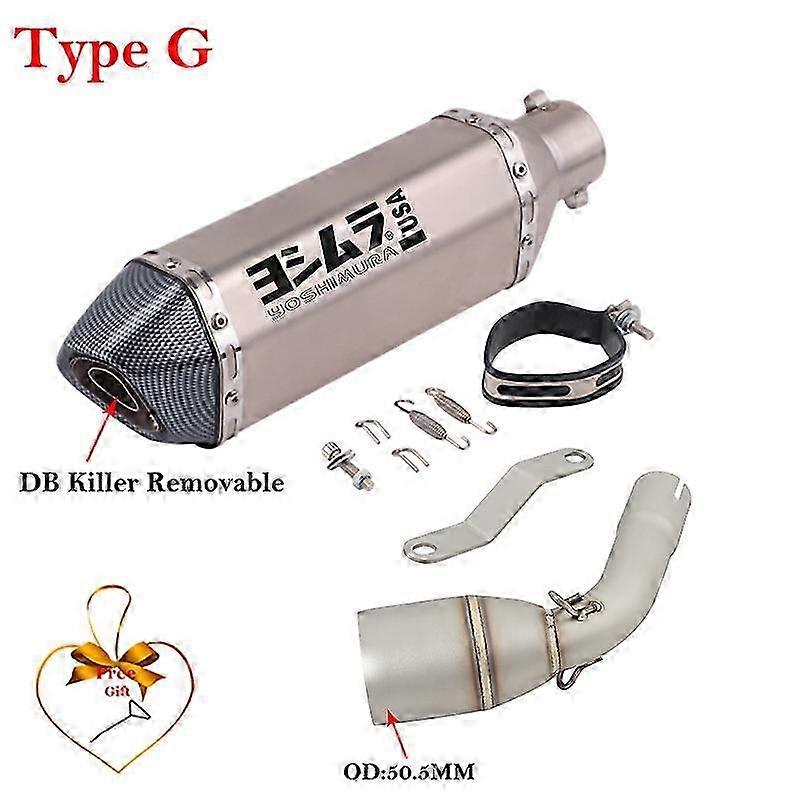 Motorcycle Exhaust System, Mid Link Pipe Silencer, DB Killer, Suitable for Certain Brands, 2017 to 2022