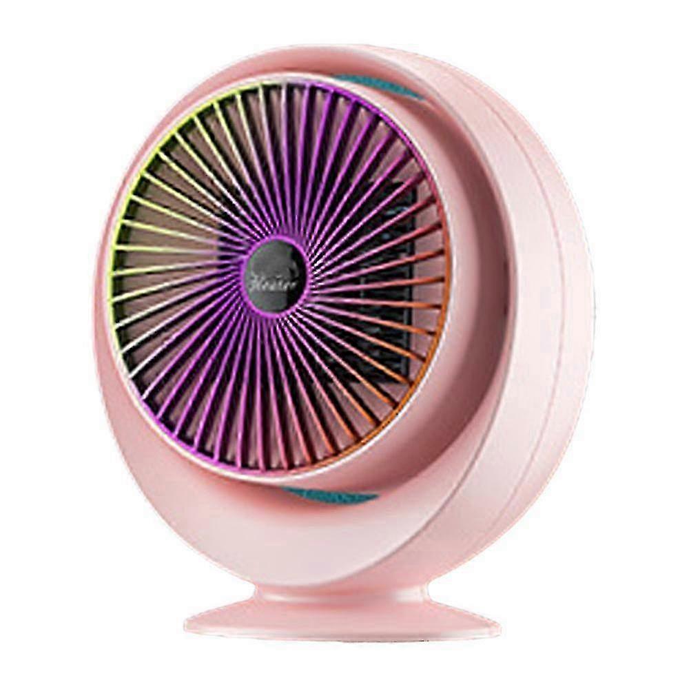Compact Ceramic Electric Heater Fan for Swift Heating on Desktop - Pink, Suitable for Limited Spaces