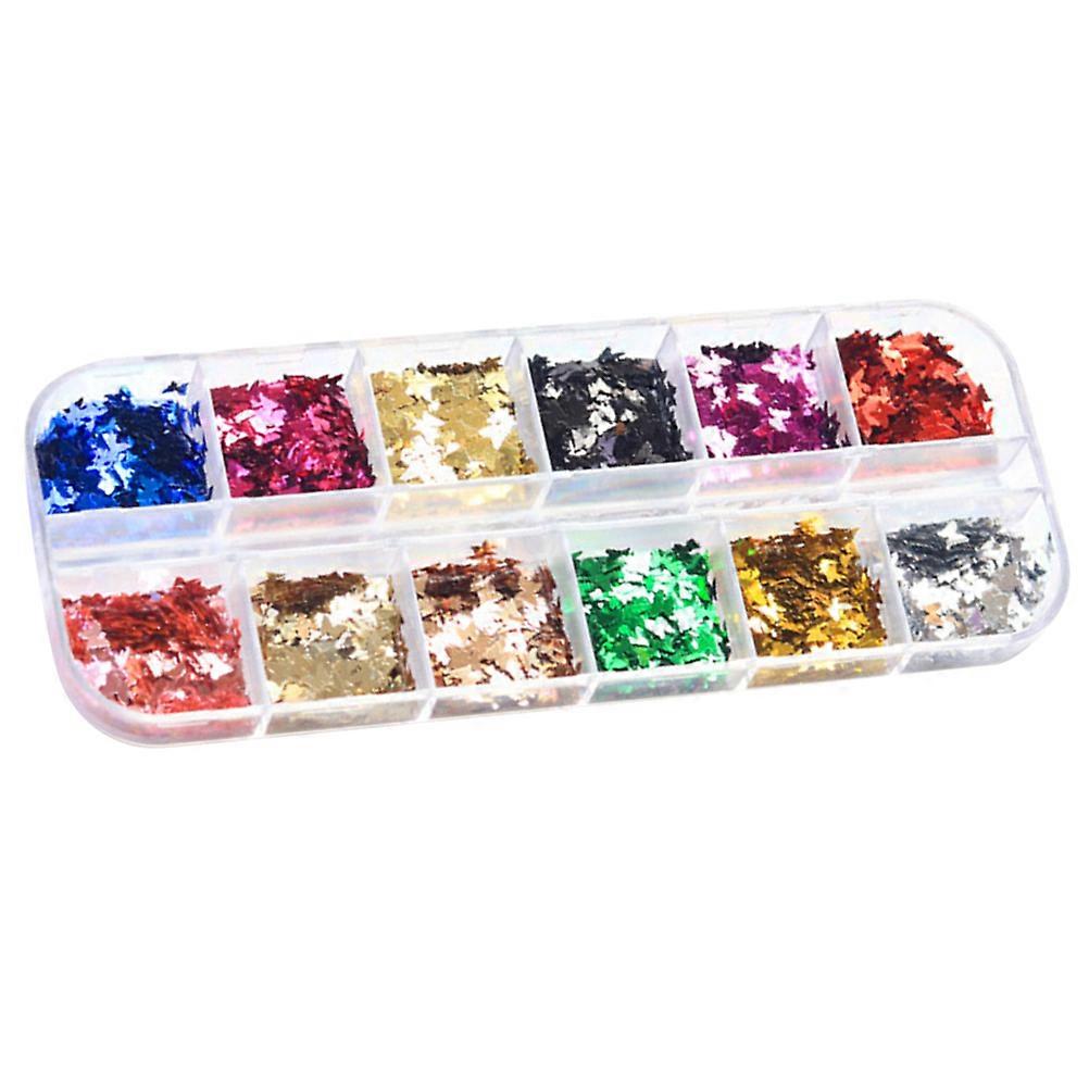 Nail Glitter Sequins Nail Art Sequins Stickers Various Shapes Assorted Color Diy Manicure Decals
