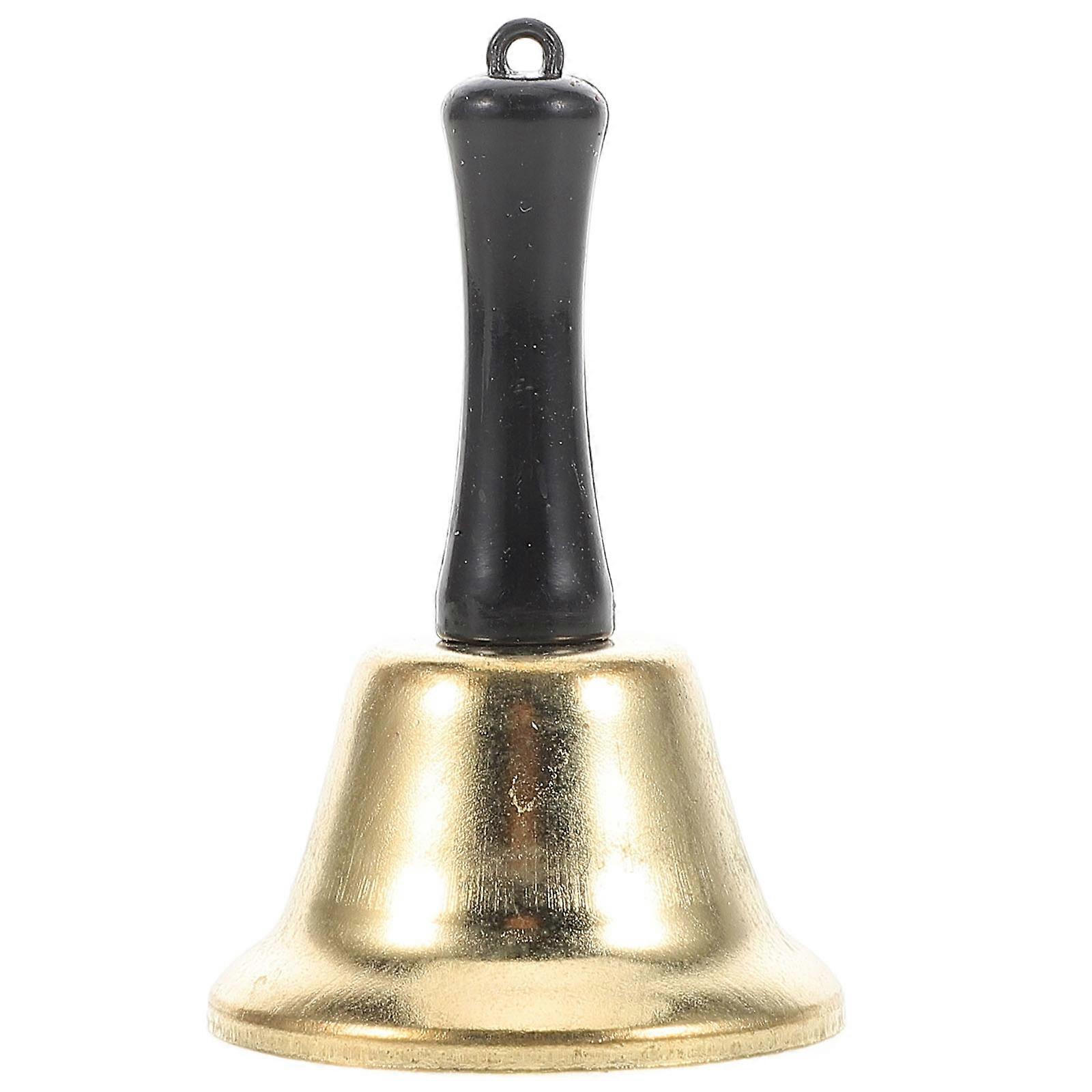 פעמון יד מתכת מוזהב עם ידית עץ למסיבה נייד ו 1 pc