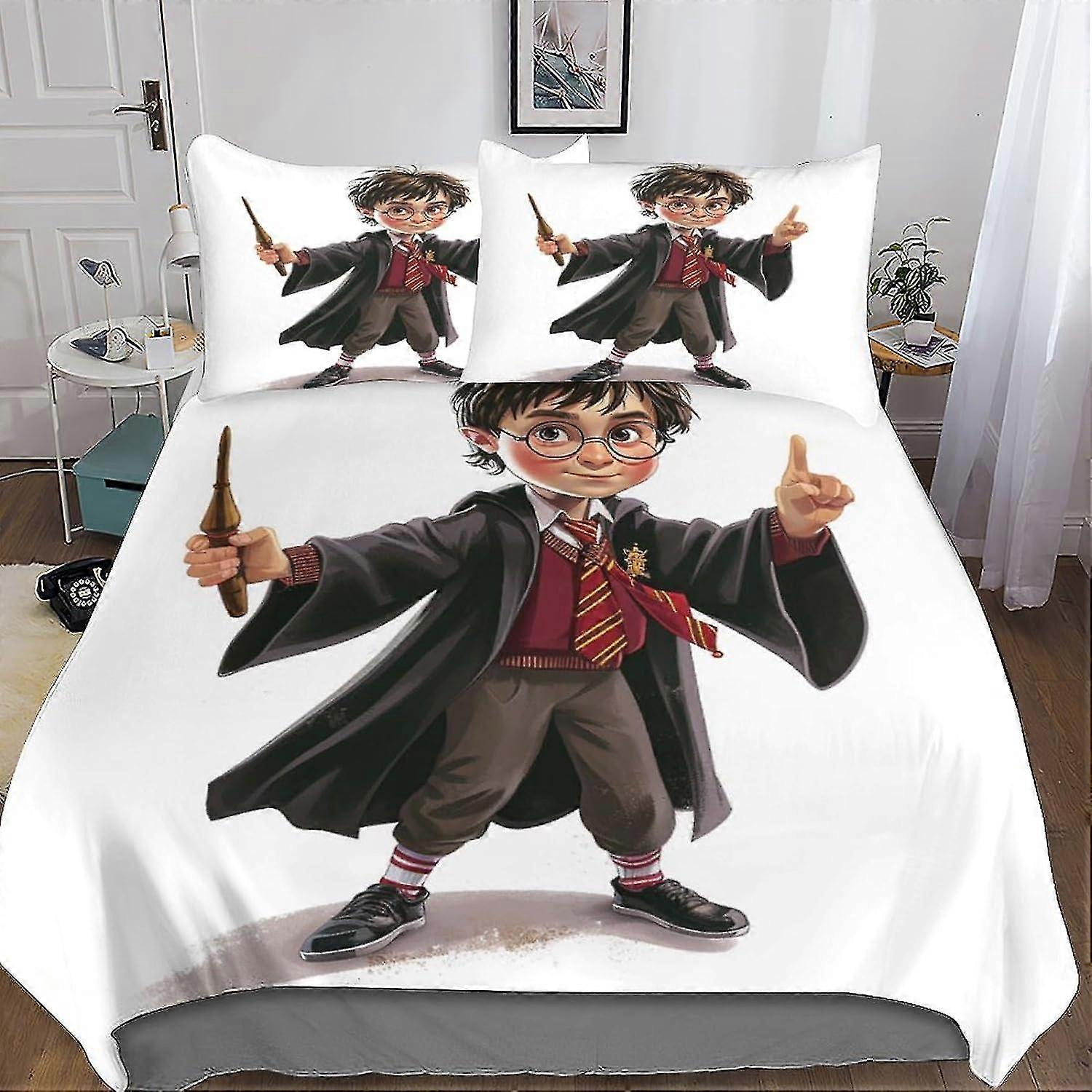 3D Printed Duvet Cover Set with Hidden Zipper Closure and Pillowcases for Movies and Films