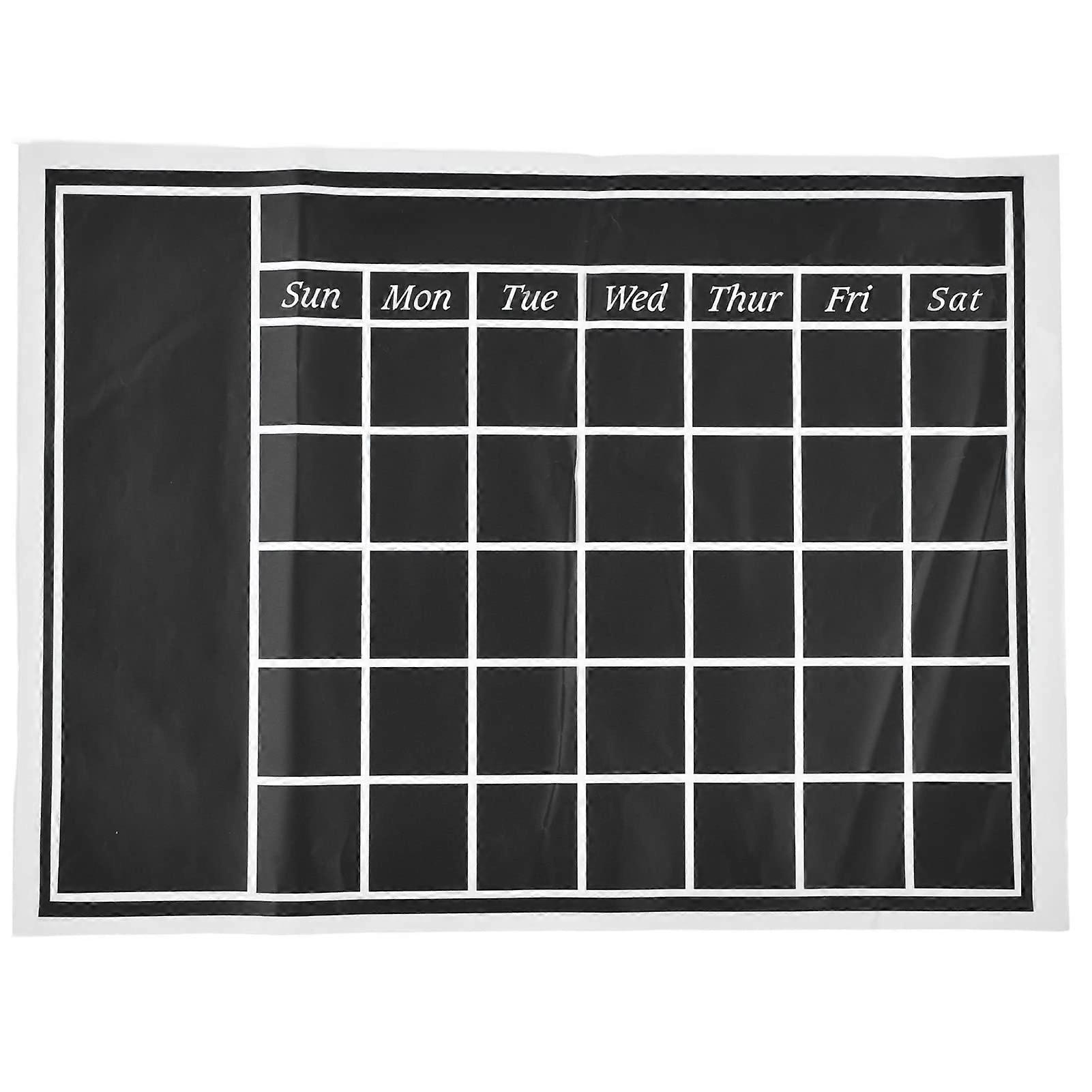 Blackboard Wall Sticker 45x60 cm Removable Waterproof PVC Chalkboard Calendar with Matte Finish for Home Office Use
